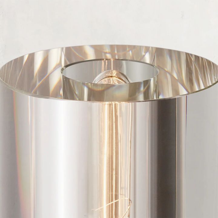 Eloise Cylindrical Table Lamp - Modern LED Bedside Lamp with USB Port, Touch Control & Adjustable Brightness for Bedroom, Living Room, Office & Study