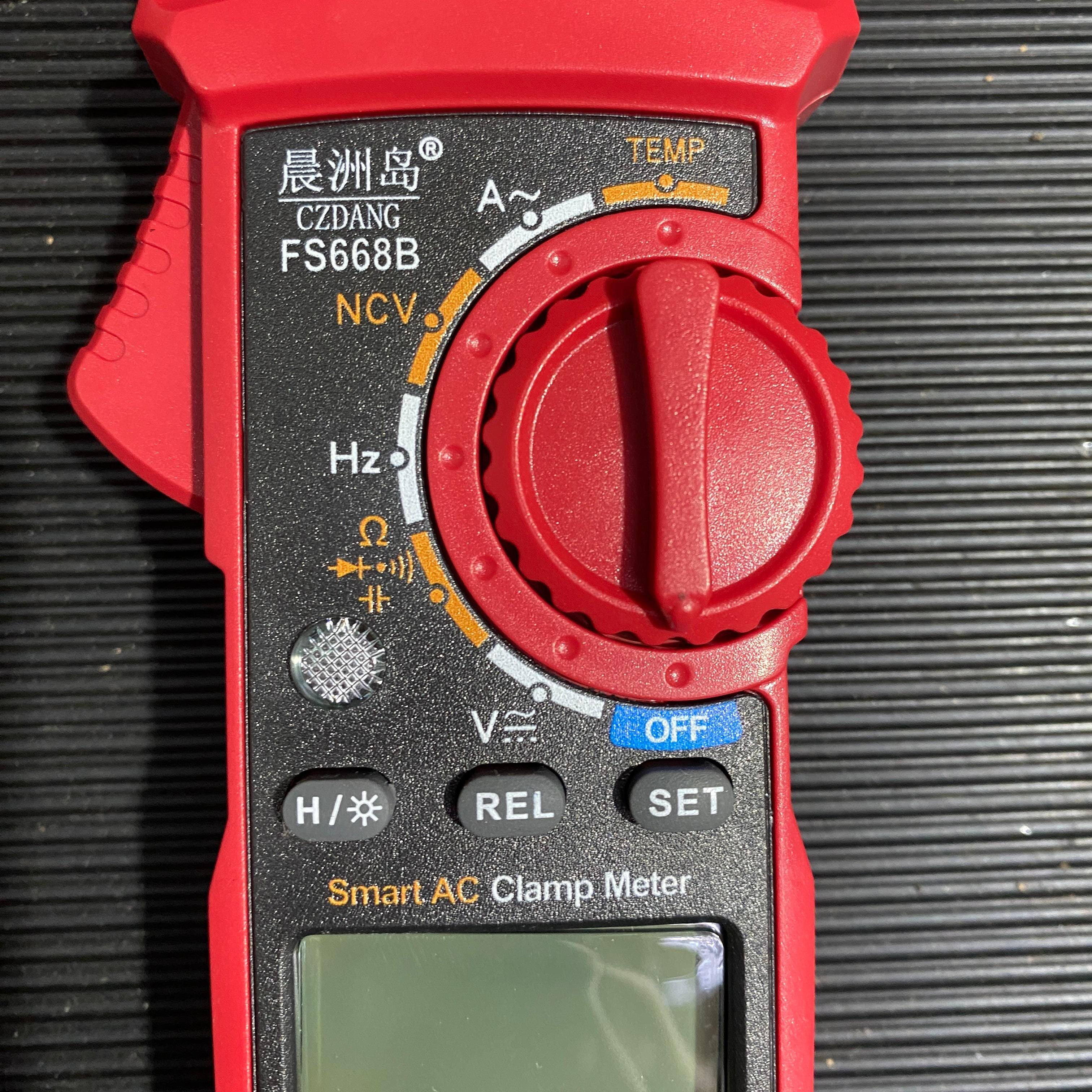 AC Clamp Multimeter FS668B - Digital Clamp Meter for AC Current, Voltage, Resistance & Continuity Testing | Perfect for Electricians, HVAC Technicians & DIY Home Electrical Projects