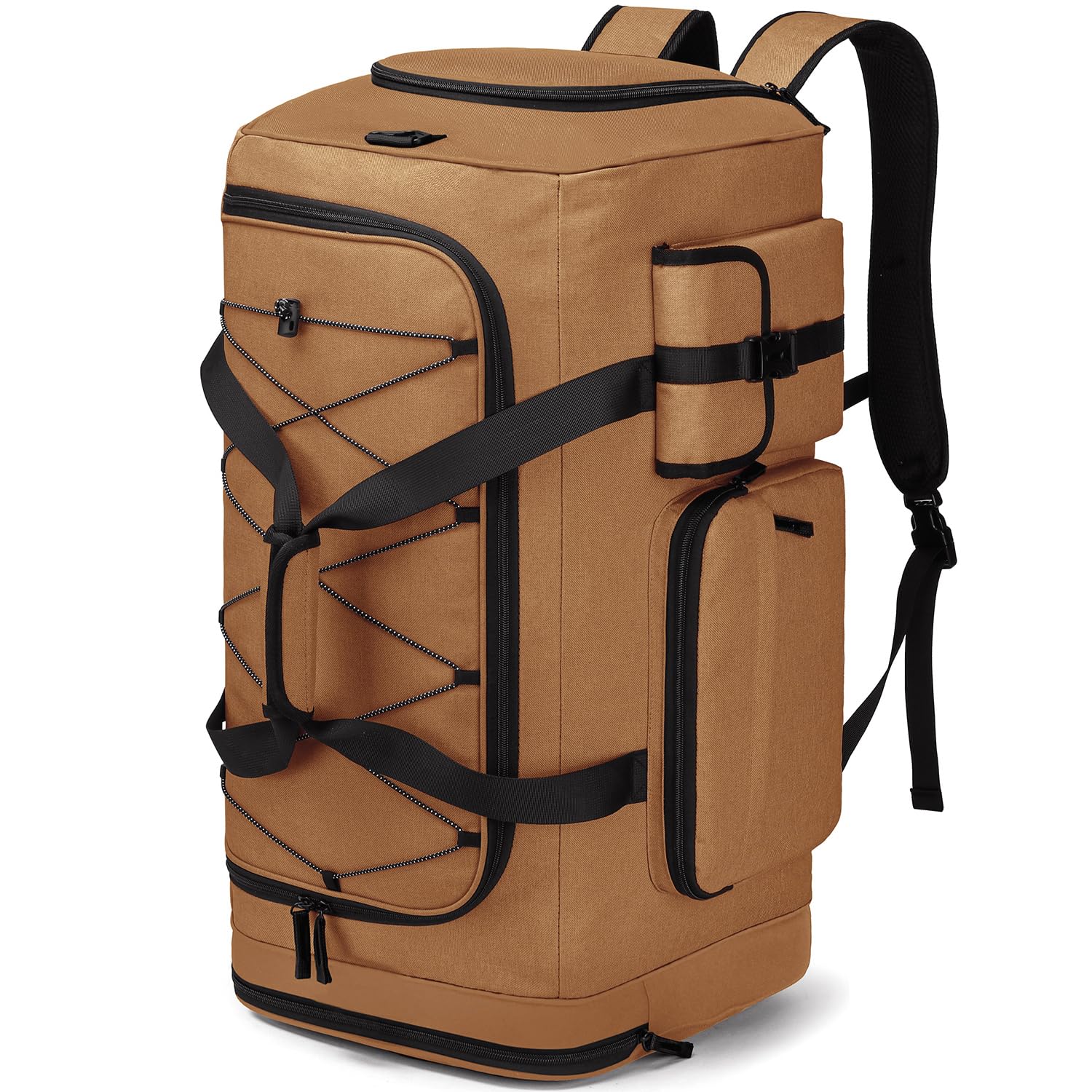 Lyweem 70L Large Duffle Backpack - Heavy Duty Travel & Gym Bag with Shoe Compartment for Men & Women | Water-Resistant Weekender Overnight Sports Duffel | Perfect for Air Travel, Workout Gear Storage & Weekend Getaways