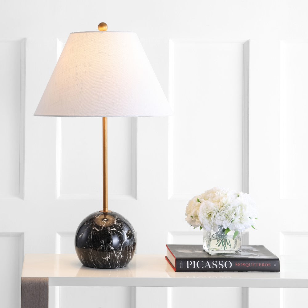 Minimalist LED Table Lamp - Miami 29 Modern Resin & Metal Design for Bedroom, Living Room, Office - Warm White Light for Home Decor & Ambience
