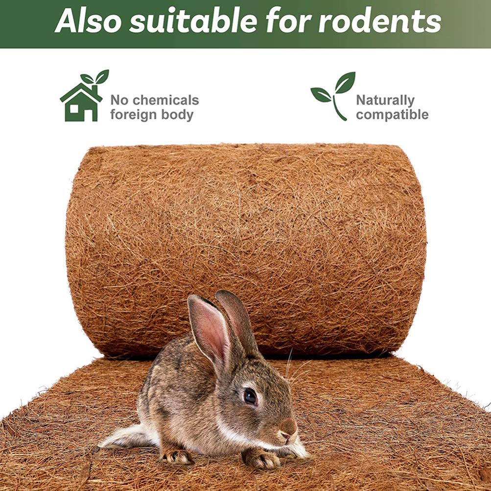 Premium Reptile Carpet Mat - Natural Coconut Fiber Terrarium Liner for Tortoise, Lizards & Snakes - Non-Slip Climbing & Basking Mat - Ideal for Reptile Tanks, Habitats & Pet Enclosures - Perfect for Climbing, Resting & Nesting