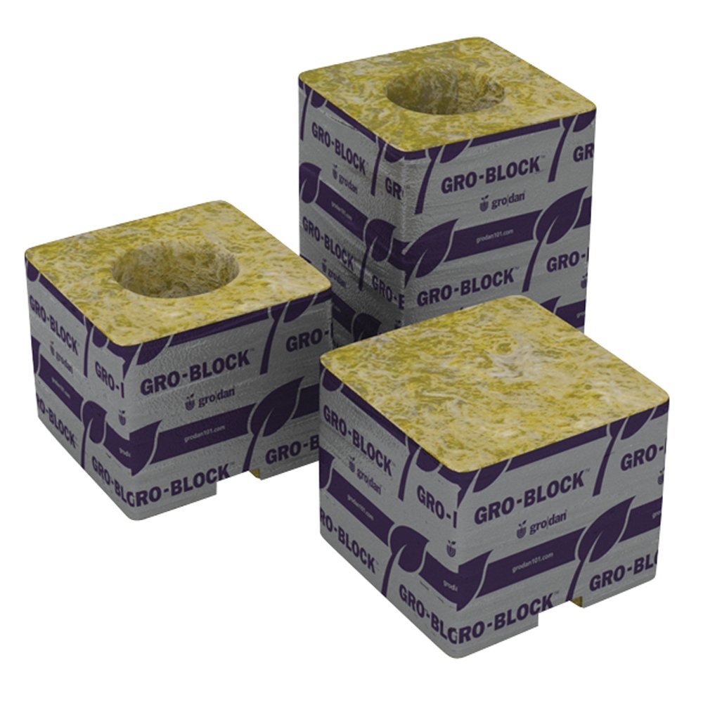 Grodan Wholesale Case GRO-Blocks Plant Containers Delta 4 No Hole - 48 Piece Set for Hydroponic Gardening & Indoor Plant Cultivation