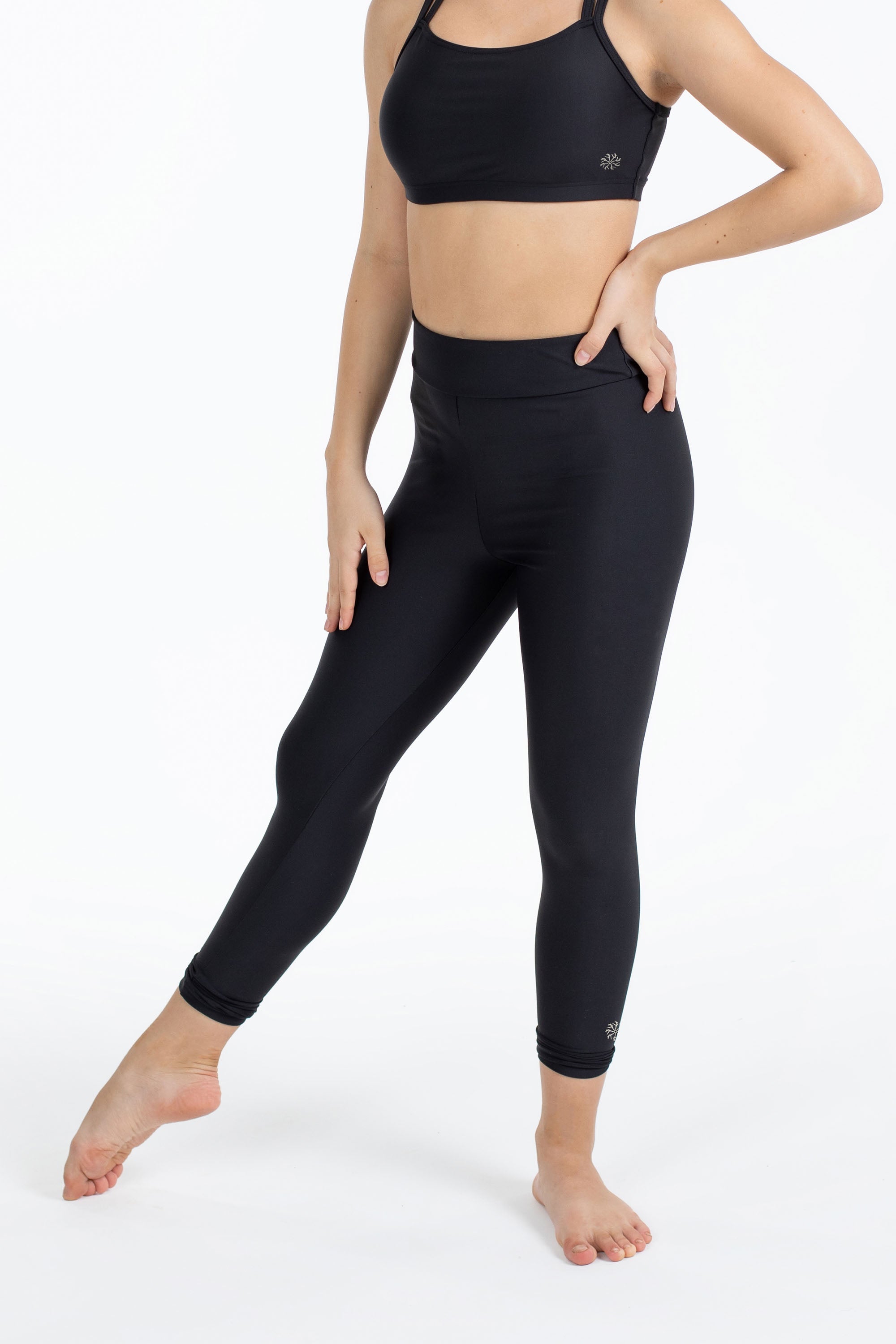 BLOCH X Flo Active Full Length Legging - High Waist Yoga Pants for Women, Stretchy Workout Leggings with Side Pockets - Perfect for Yoga, Gym, Running & Lounge Wear