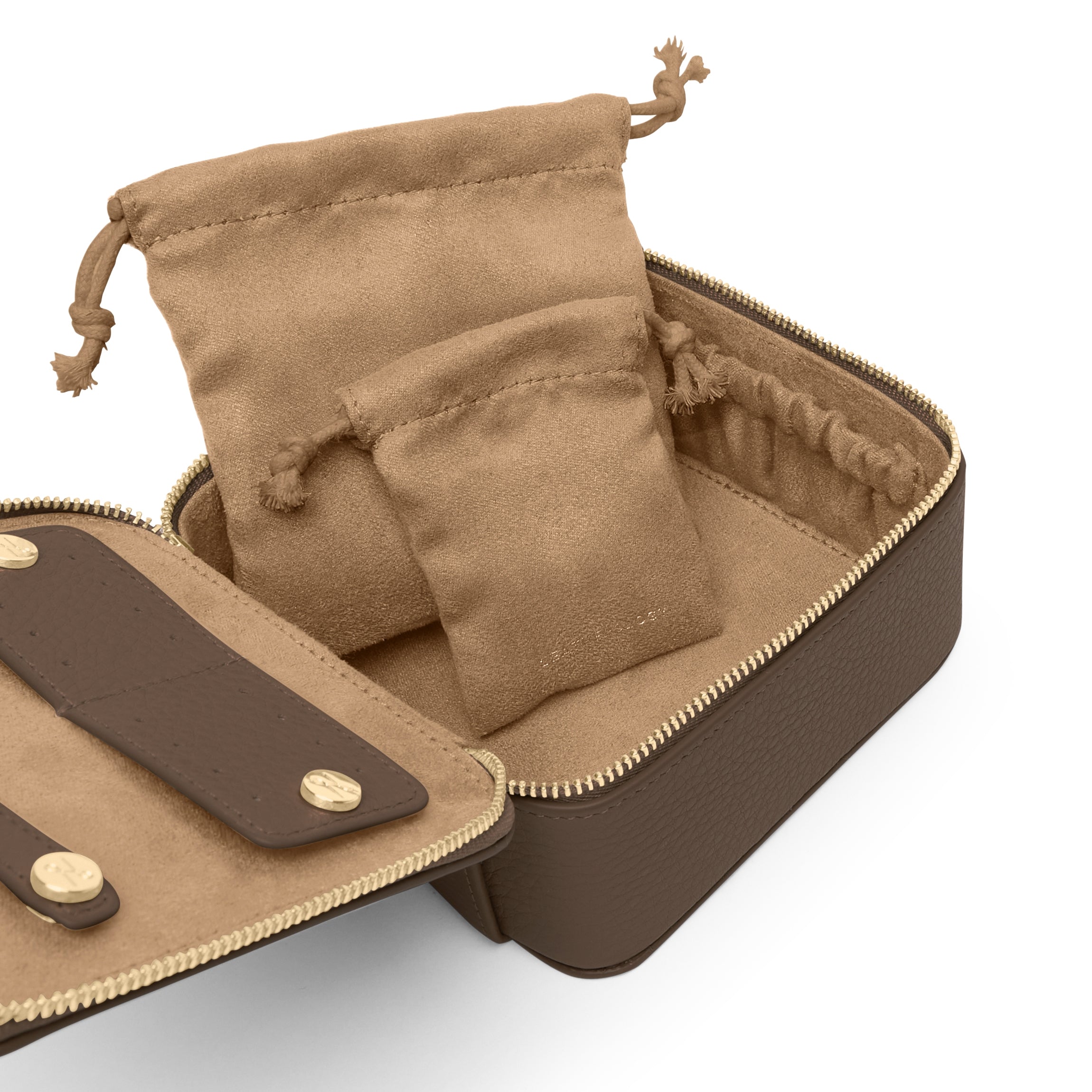 Premium Medium Jewelry Organizer Box - Cocoa Brown Leather Jewelry Storage Case for Necklaces, Rings & Earrings | Perfect for Travel, Home Vanity & Gift Giving