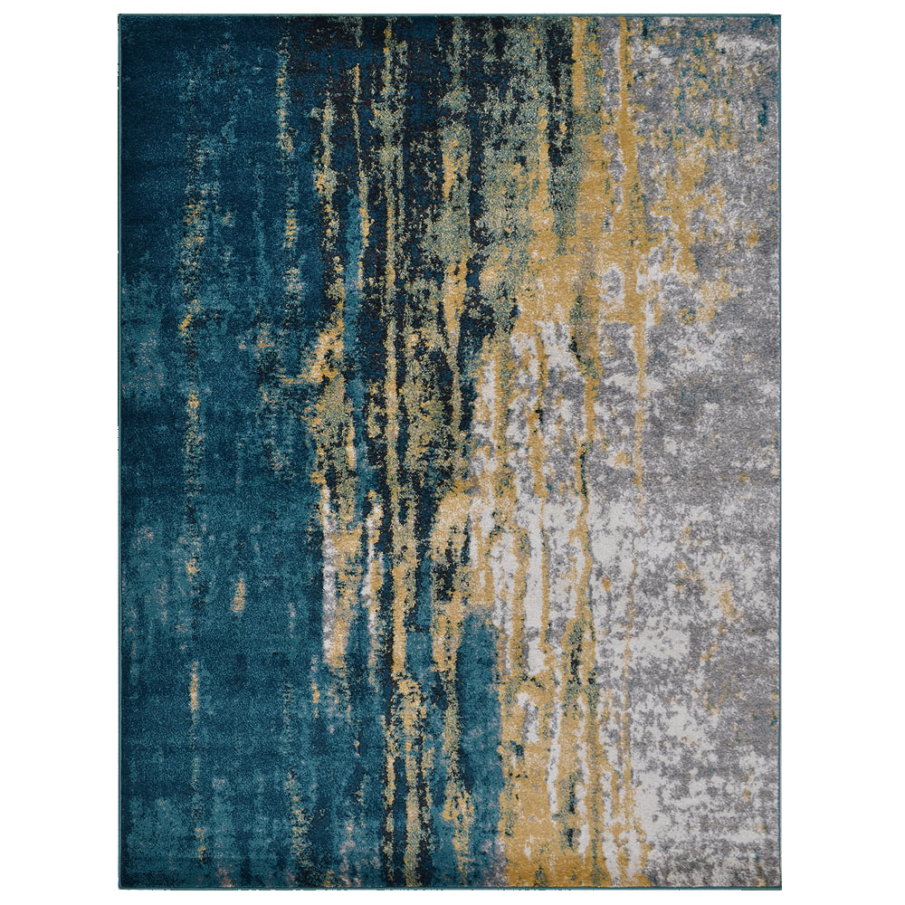 Premium Chroma Machine Woven Area Rug - Soft & Durable Modern Home Decor for Living Room, Bedroom, Office - Easy to Clean & Stain Resistant