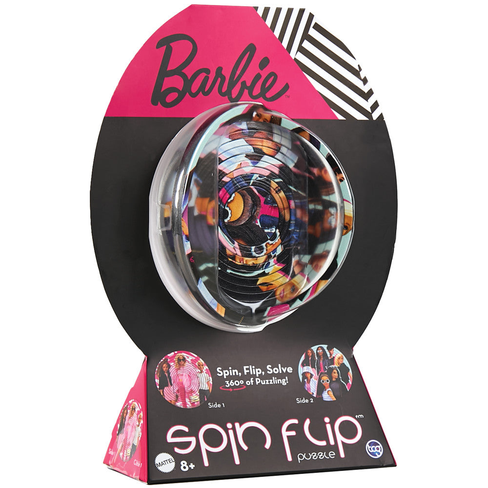 Barbie Fashionista Spin Flip Puzzle - 12 Ring Double-Sided Interactive Puzzle for Kids, Perfect for Family Game Nights & Educational Play