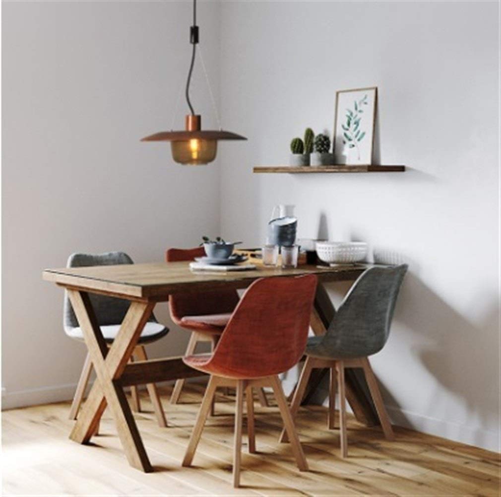 Industrial Loft Style LED Pendant Light Fixture - Wood & Glass Chandelier Hanging Lamp for Home Decor, Restaurant Lighting | Modern Ceiling Light for Dining Room, Kitchen, Cafe, Bedroom