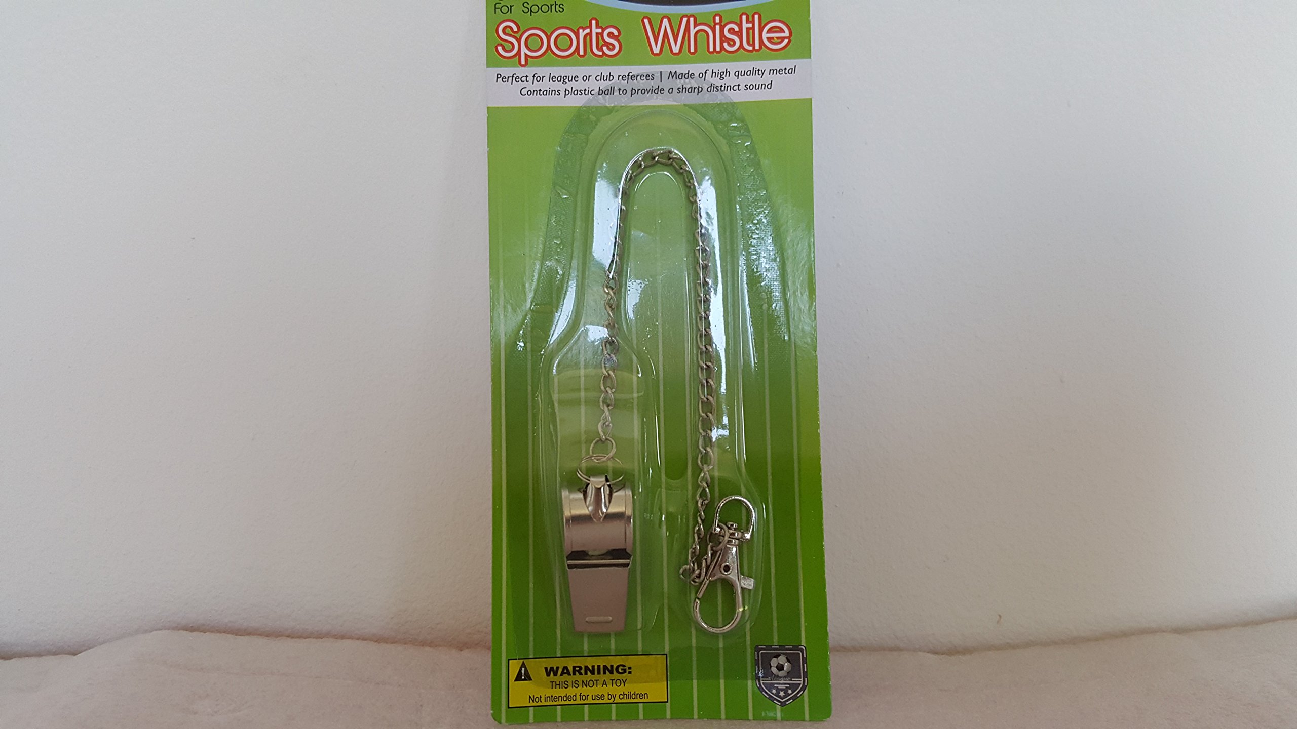 Bulk Whistles with Chain - Silver Metal Safety Whistle for Sports, Lifeguards, Coaches, and Emergency Situations
