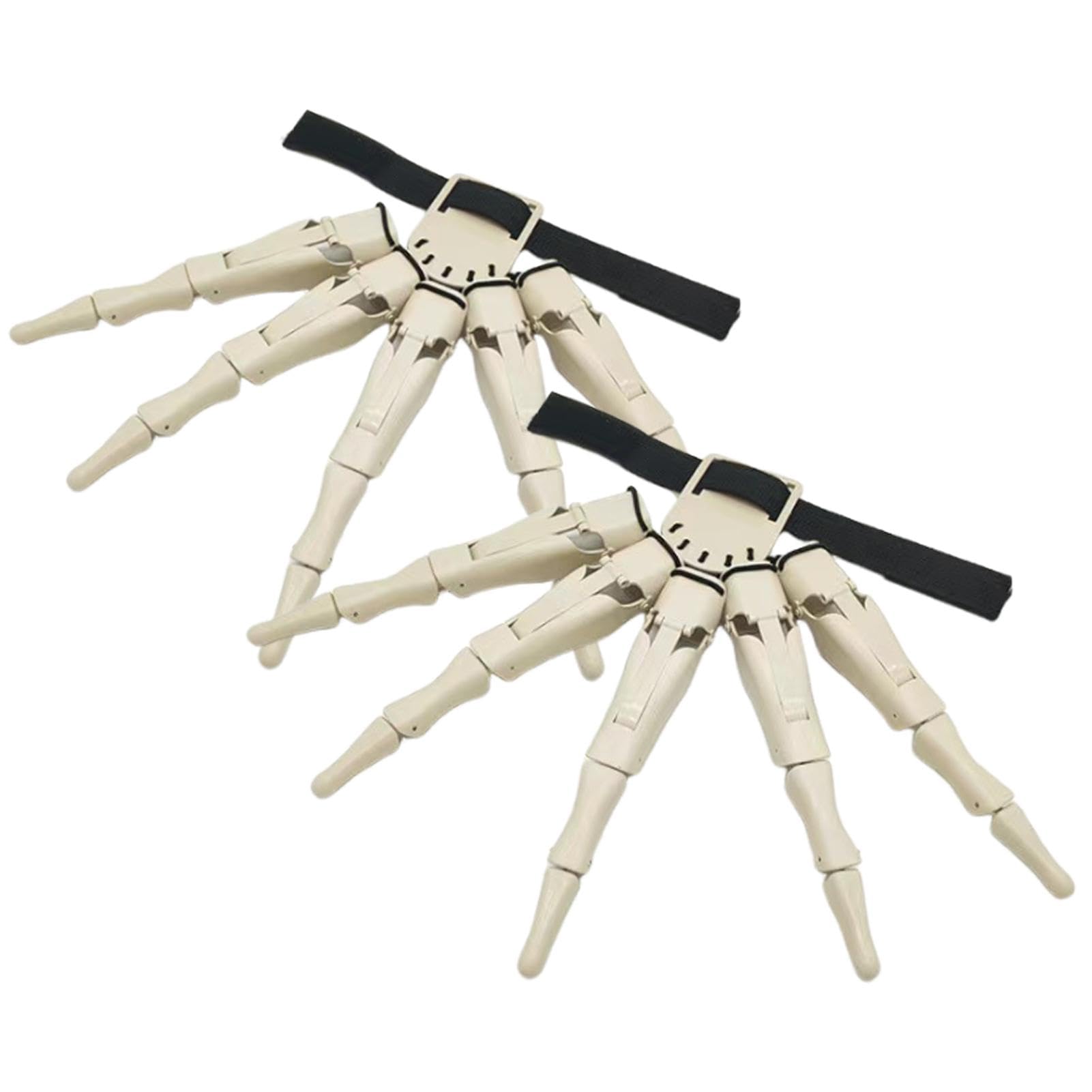 Durable Articulated Finger Extensions - 2 Pack Long Creepy Halloween Devil Claws for Cosplay, Skeleton Hands - Perfect for Halloween Costumes, Cosplay Events, and Theatrical Performances