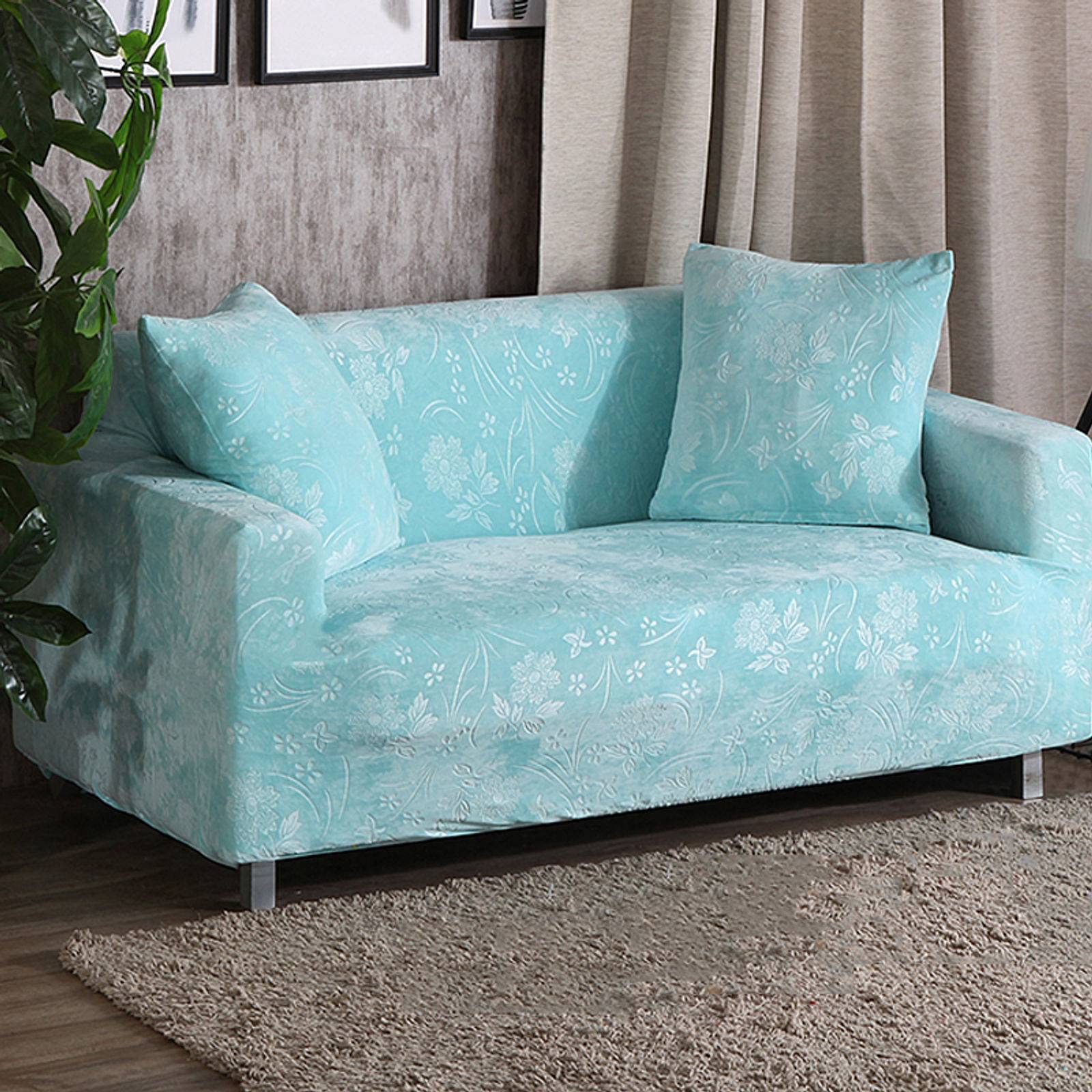 Stretch Jacquard Velvet Sofa Slipcover - Super Soft Elastic Couch Cover with Thickened Fabric, Anti-Scratch Furniture Protector for Pets & Kids (Solid Color) - Perfect for Living Room, Bedroom, and Pet-Friendly Homes