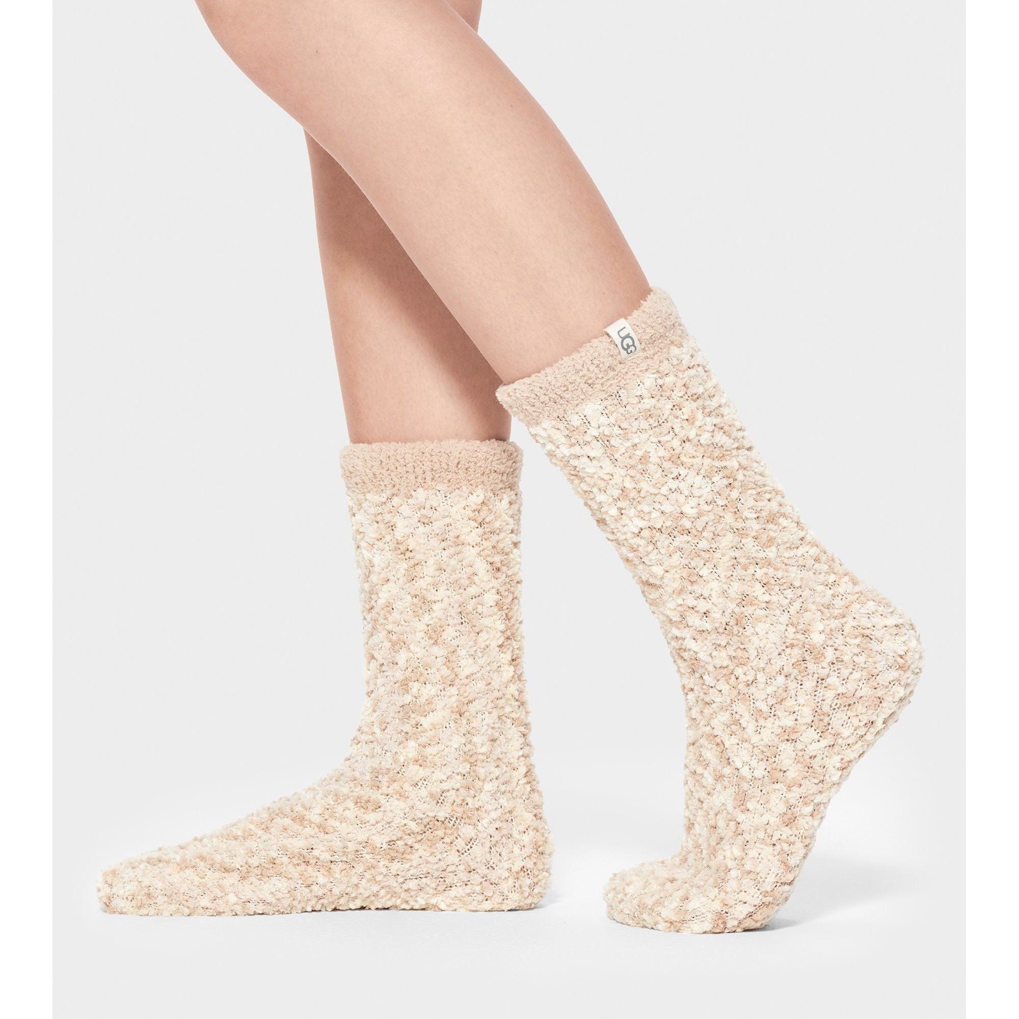 UGG Women's Cozy Chenille Socks in Cream - Soft Winter Boot Socks for Cold Weather & Indoor Comfort