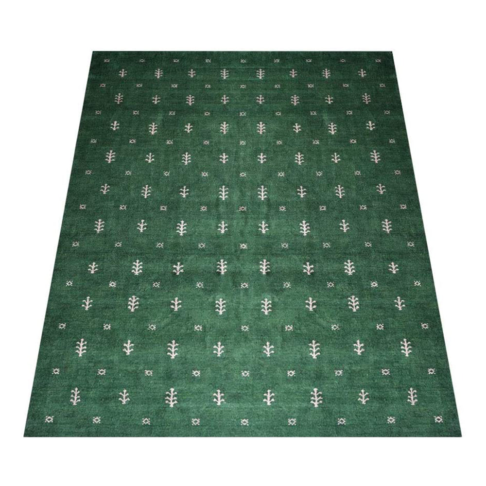 Handmade Ebony Wool Hand-Knotted Rug - Traditional Oriental Design for Living Room, Bedroom & Office Decor