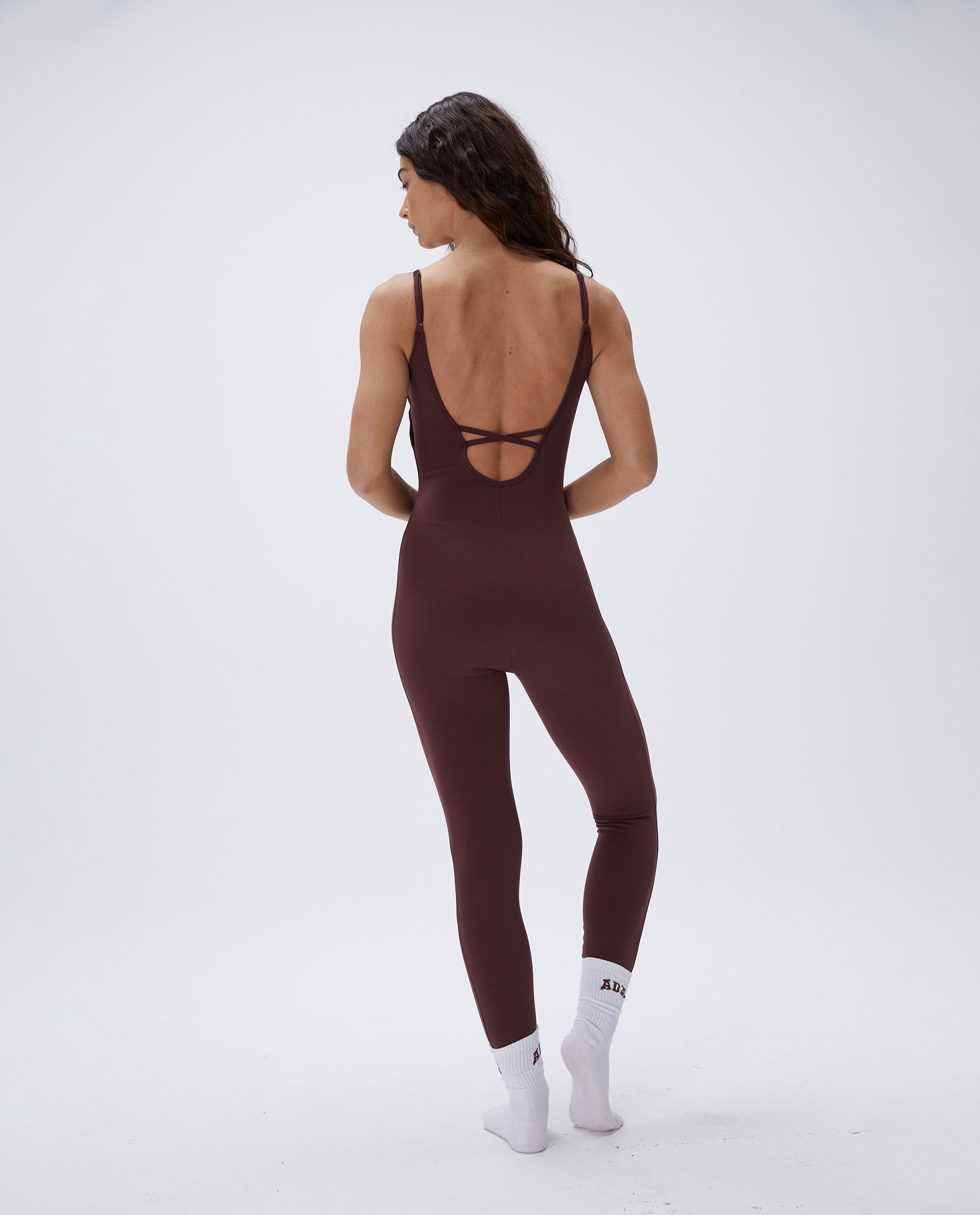 Ultimate Low Cross Back Unitard in Burgundy - Stretchy Dance & Performance Leotard for Ballet, Gymnastics & Yoga