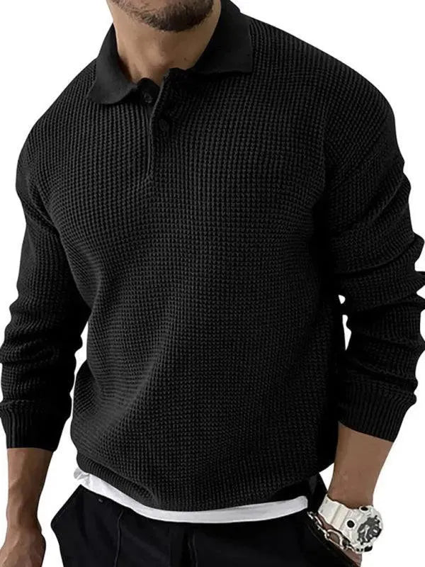 Men's Urban Polo Pullover Sweater - Stylish & Comfortable Knitwear for Casual Wear, Office & Outdoor Activities