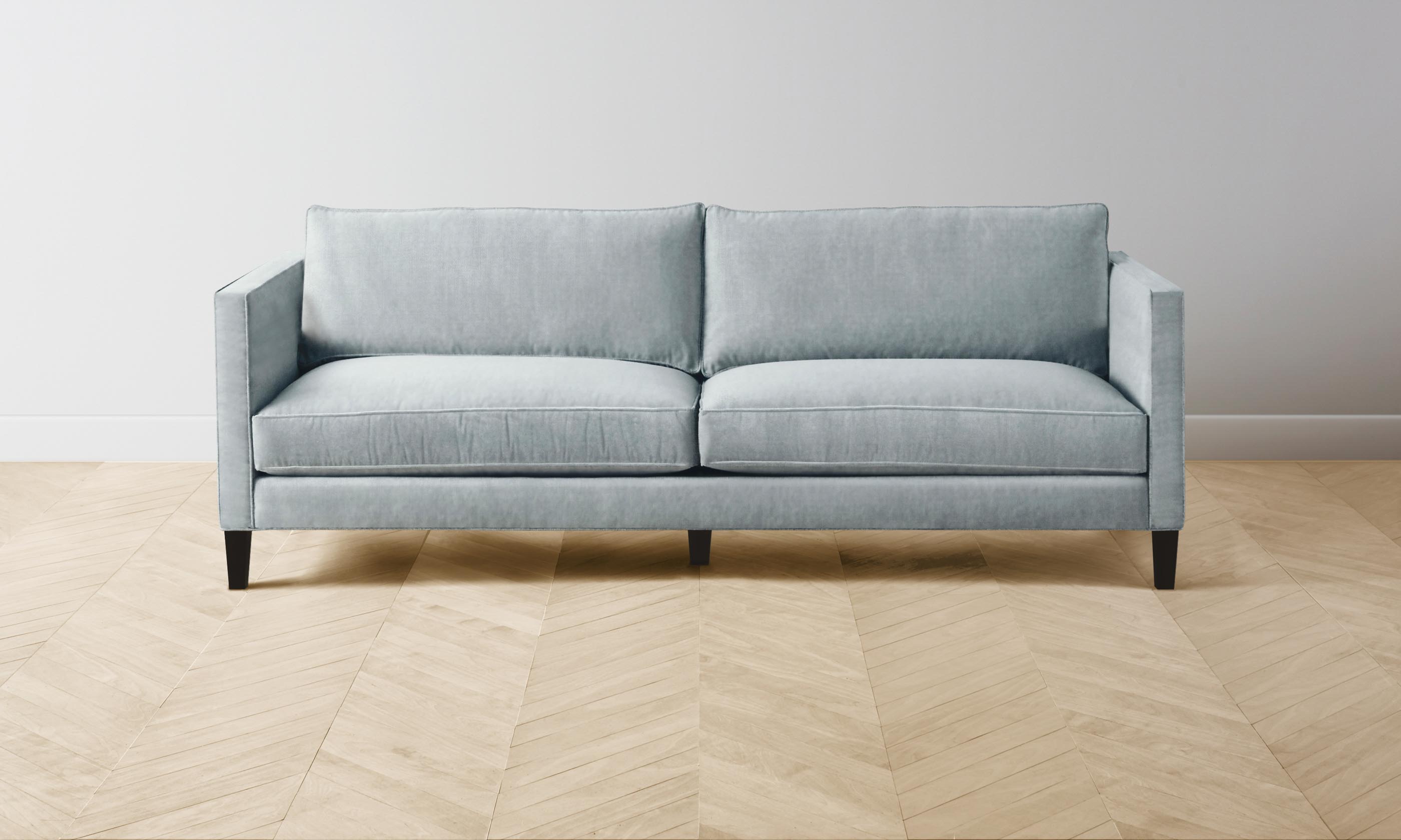Crosby Sofa - Luxurious Performance Velvet in Sky Blue | Perfect for Living Room, Lounge & Modern Home Decor