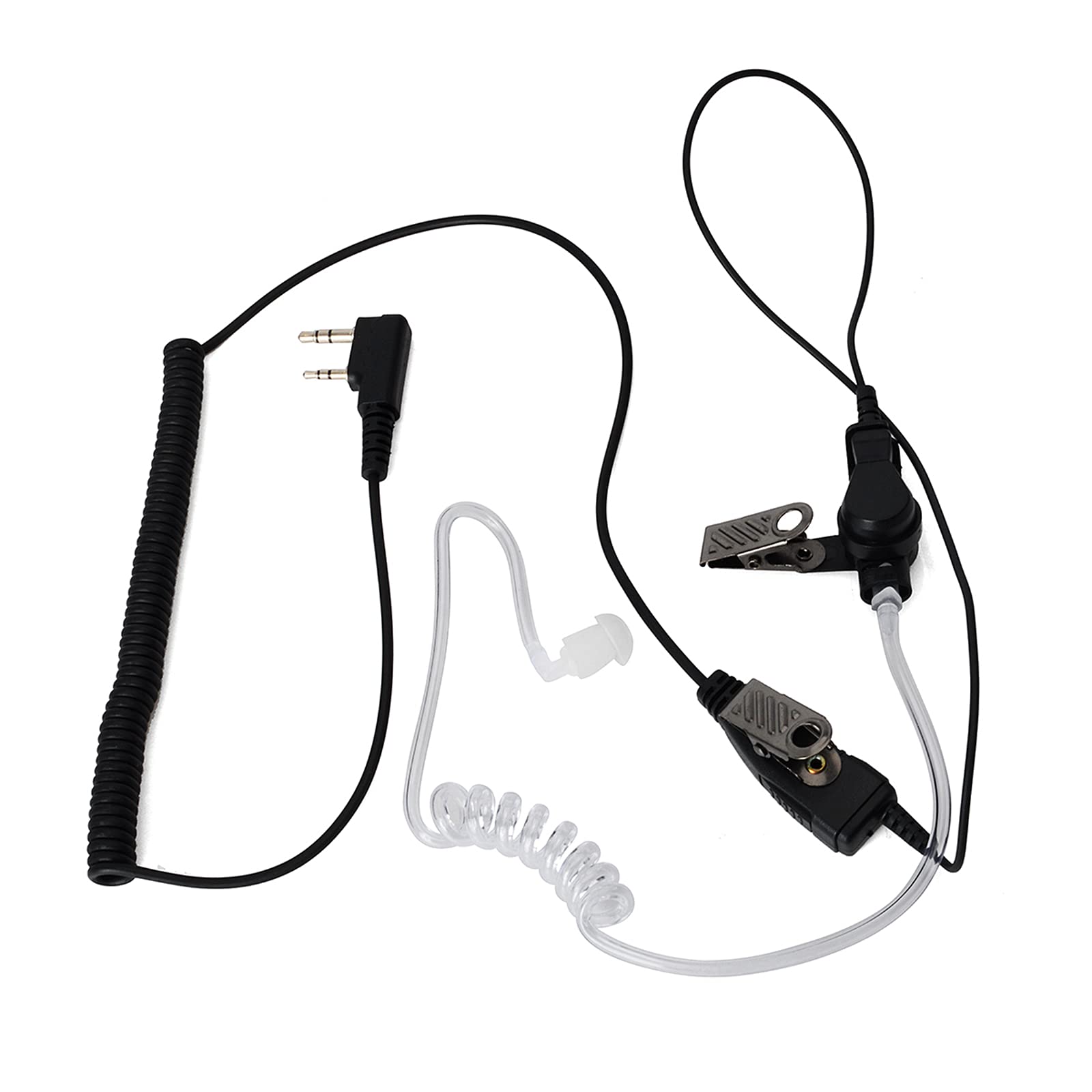 TWAYRDIO RT22 Covert Headset with Microphone - Acoustic Tube Earpiece for Baofeng UV-5R, BF-888S, Kenwood, Retevis RT27 & H777 Two-Way Radios - Ideal for Security, Surveillance & Tactical Operations