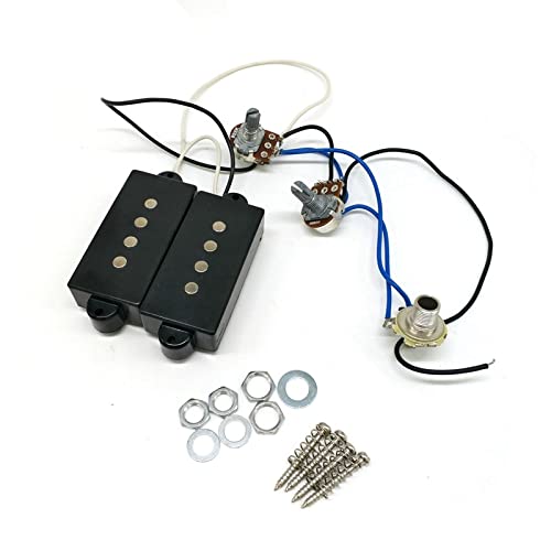 PB Bass 4-String Electric Guitar Pickup Set - Neck & Bridge Pickups with Wire Harness | Premium Guitar Parts for DIY Repair & Upgrade | Perfect for Jazz, Rock & Blues Performances