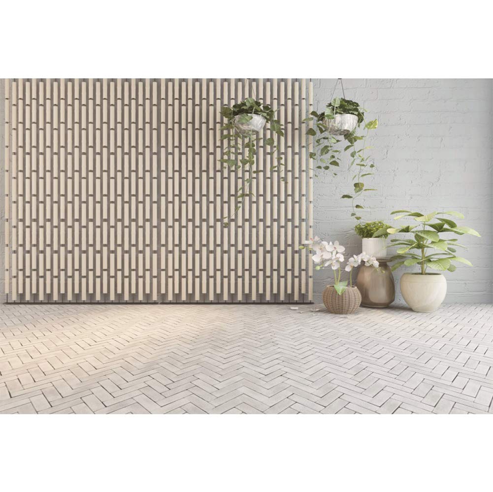 CSFOTO 8x6ft Photography Backdrop - Modern Green Plant Floral Design for Living Room Decor, Office Lounge & Portrait Studio - Perfect for Adult & Kids Photos, Interior Design Background
