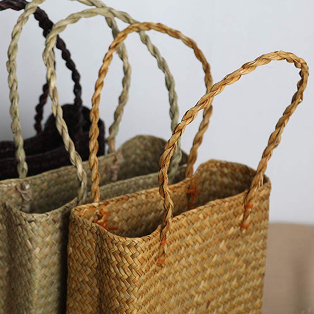 TrendyCoCo Woven Straw Tote Bag for Women - Handmade Beach Shoulder Bag - Perfect for Summer Outings, Picnics, and Shopping