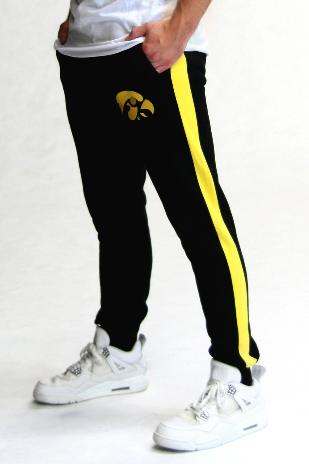 Iowa Hawkeyes NCAA Men's Fleece Jogger Pants - Twin Vision Activewear - Comfortable & Warm for Workouts, Lounging & Game Day