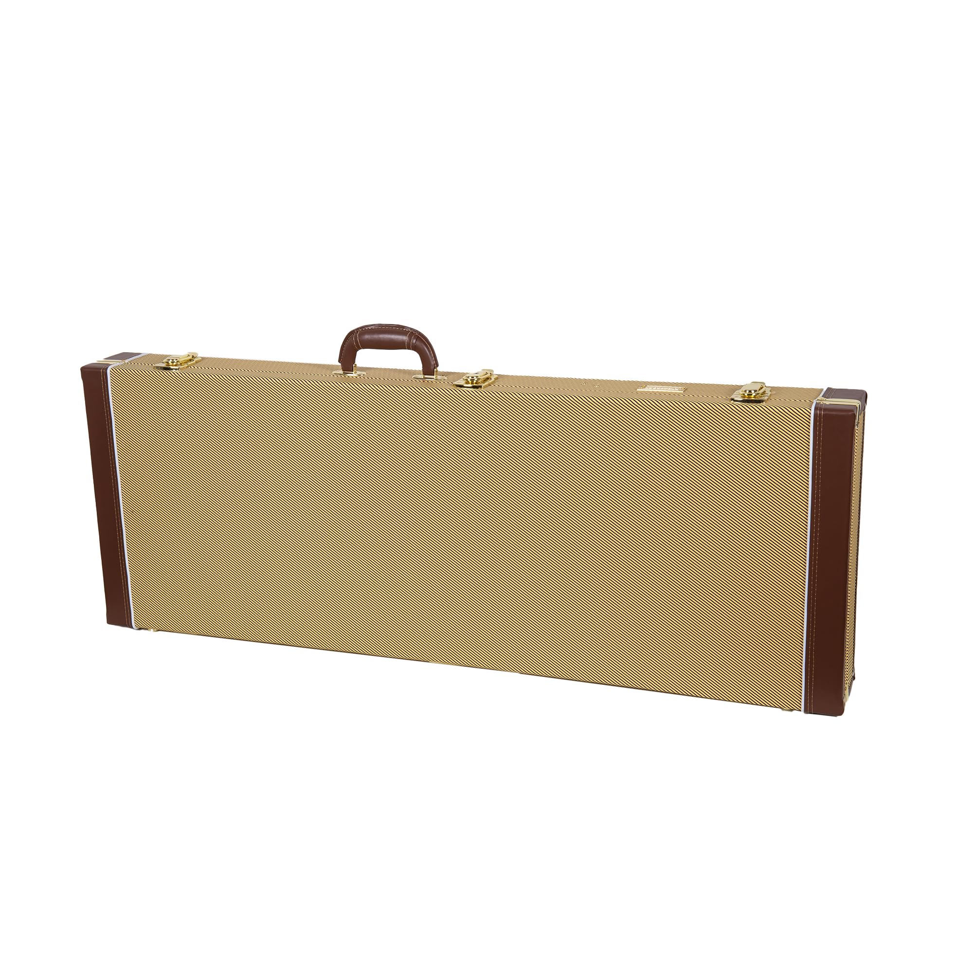 Crossrock PRS SE Hollowbody Electric Guitar Case - Rectangular Vinyl Tweed Cover with Padded Protection | Perfect for Travel, Gigging & Stage Performances (CRW620PRSHBTW-R)