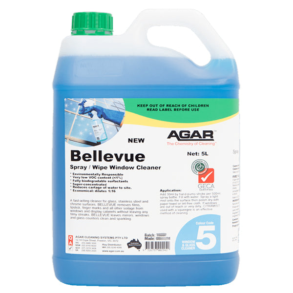 Agar Bellevue Concentrated Window Cleaner Spray | Streak-Free Glass Cleaner for Home & Office | Easy Spray & Wipe Formula for Windows, Mirrors & Glass Surfaces