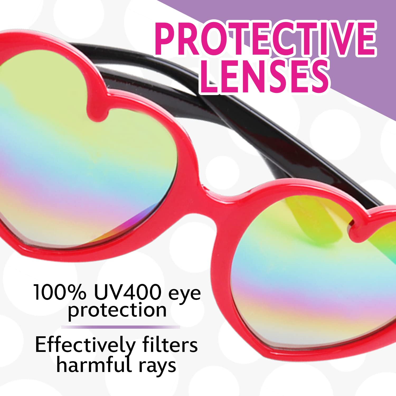 Minnie Mouse Sunglasses for Toddler Girls with Soft Case - UV Protection Disney Sunglasses for Kids - Perfect for Disney World Trips, Beach Outings & Summer Vacation Accessories
