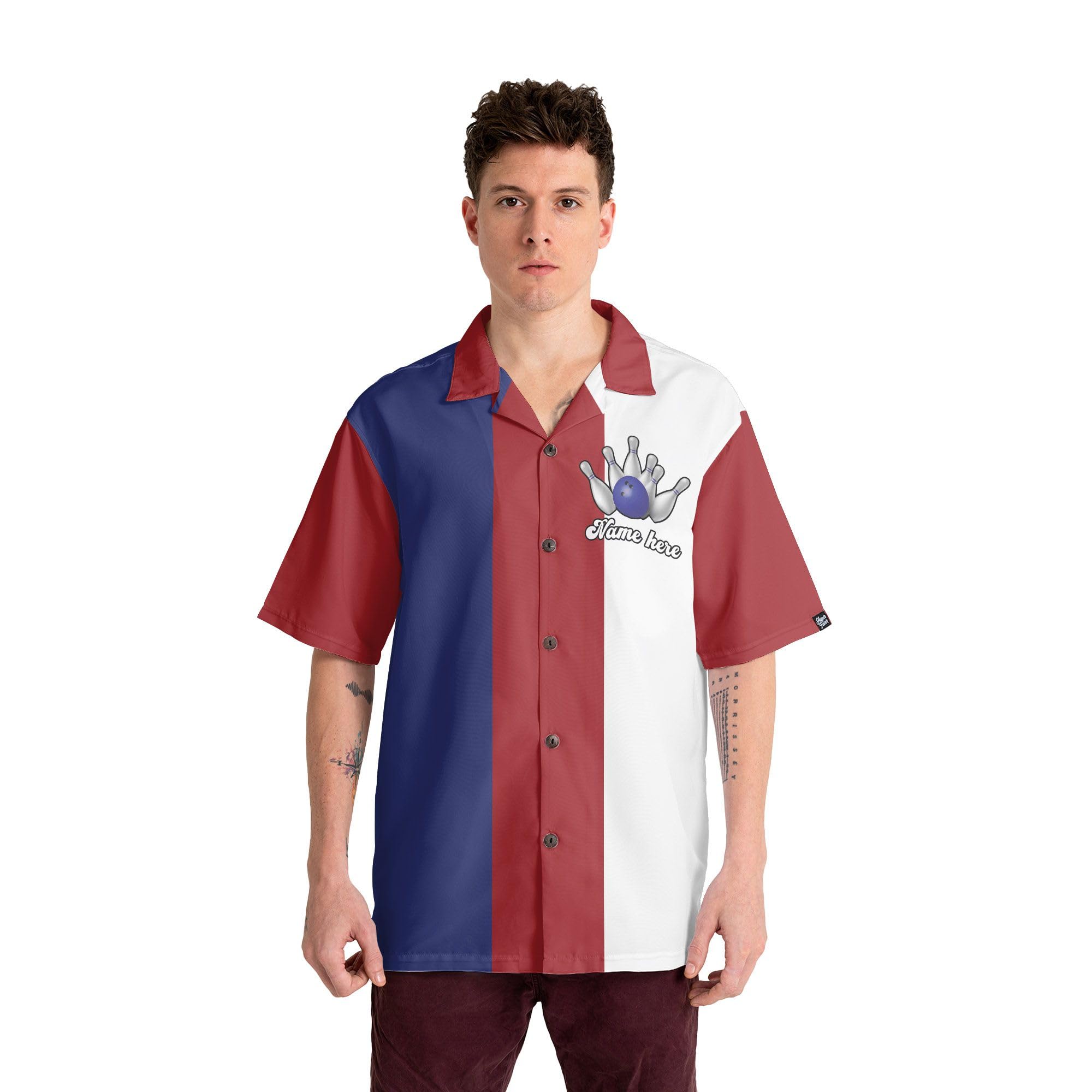 Custom Personalized Bowling Shirts with Names for Men & Women | Retro Hawaiian Style Bowling Team Shirts | Perfect for Bowling Leagues, Tournaments & Casual Wear