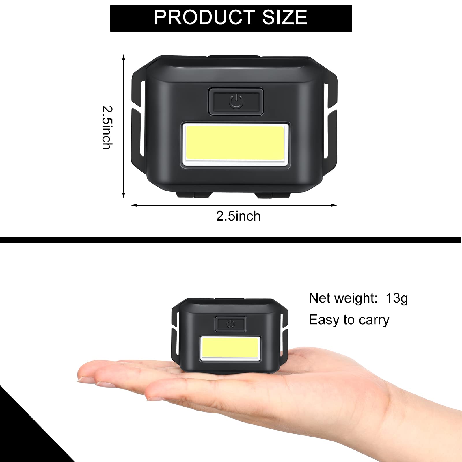 Zhengmy 16 Pack LED Headlamp Flashlight - Adjustable 3 Mode Headlamp for Adults & Kids with 48 AAA Batteries - Perfect for Camping, Hiking, Running, Reading & Emergency Use