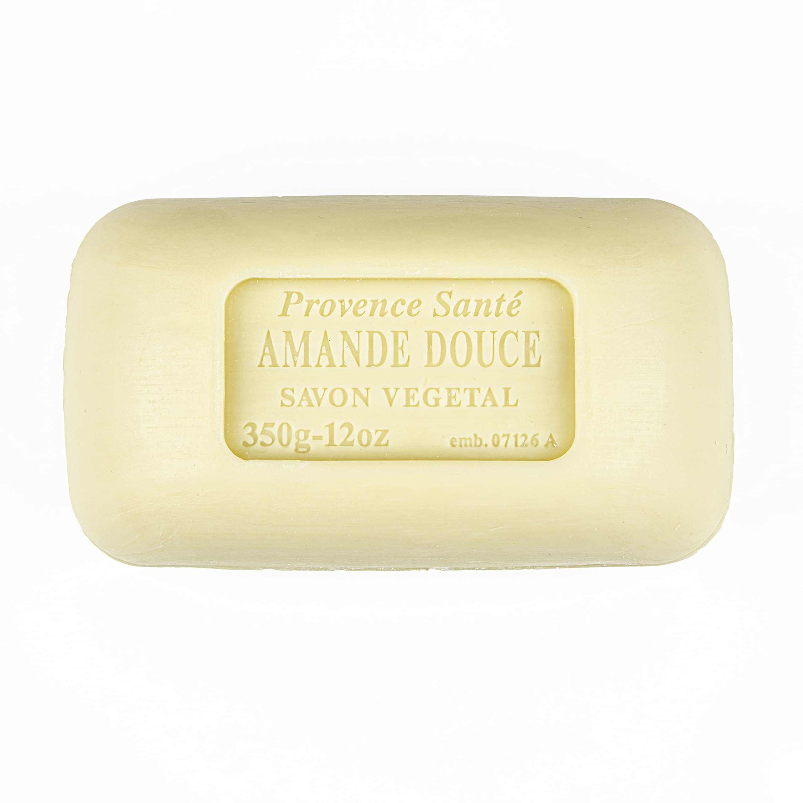 Provence Sante Luxury French Soap Bar with Moisturizing Shea Butter & Sweet Almond Fragrance - Triple-milled 12 oz - Perfect for Spa, Bath & Gift Sets