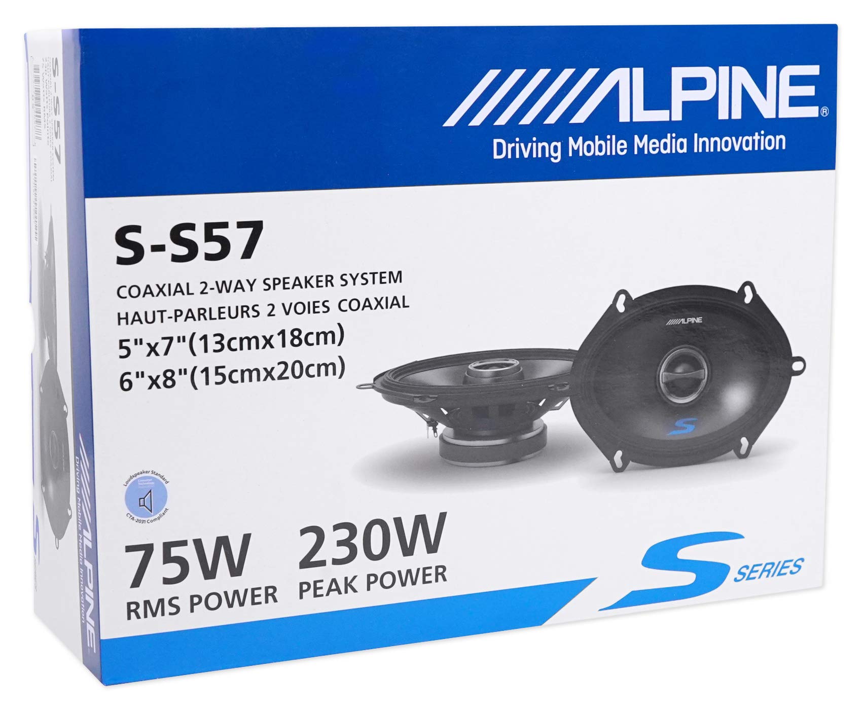 Alpine S Front Factory Speaker Replacement Kit for 1998-2011 Ford Crown Victoria - High-Quality Car Audio Upgrade for Enhanced Sound Experience in Sedans
