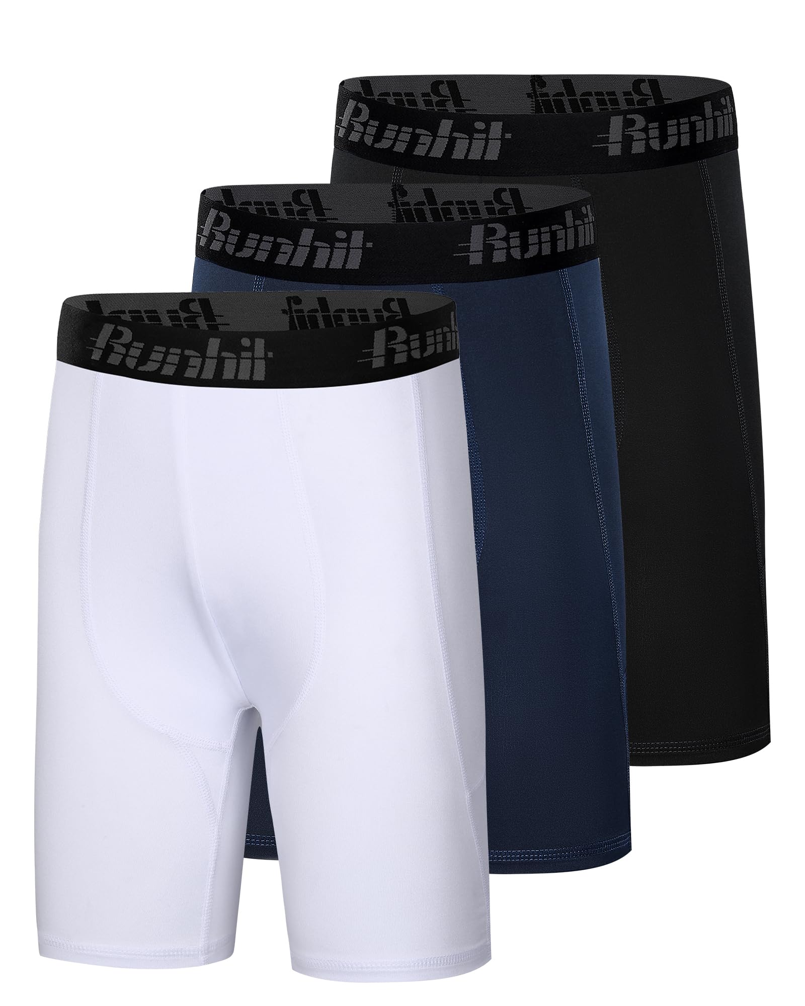 Runhit Boys' Compression Shorts - Athletic Base Layers for Sports & Running