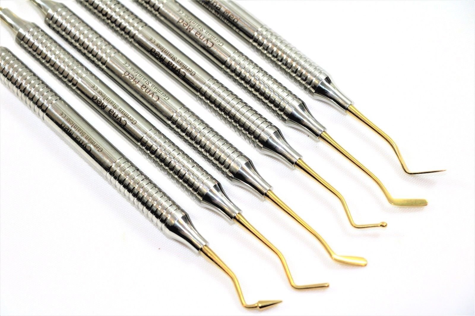 Premium Titanium-Coated German Dental Instruments Set - 6PCS Composite Separating Filling Probe Spatula Scaler for Professional Dentists & Dental Clinics | Ideal for Restorative Procedures, Cavity Prep & Cosmetic Dentistry