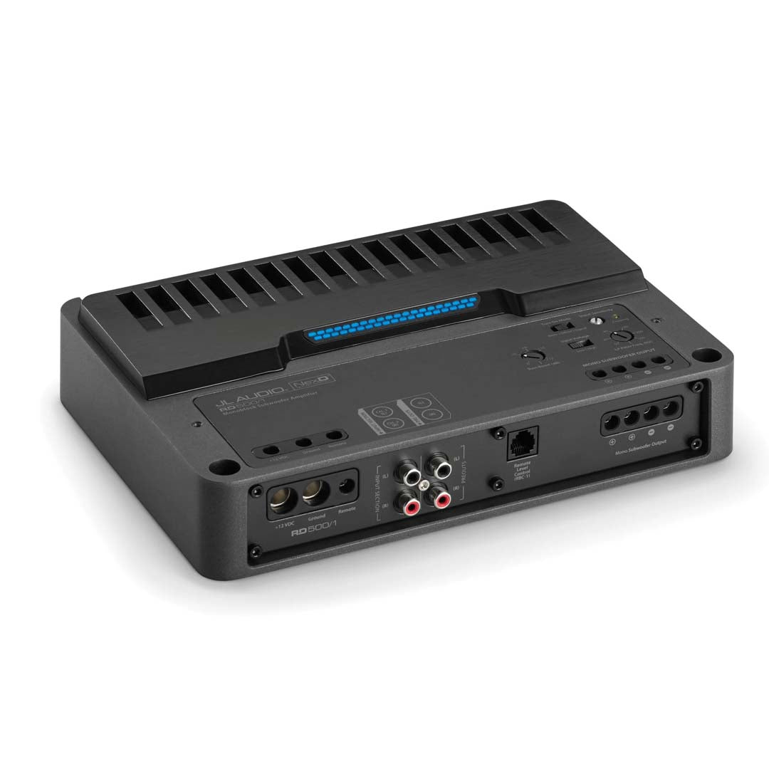 JL Audio RD500/1 Class D Mono Car Amplifier - 500W RMS Power for Deep Bass | Perfect for Car Audio Systems & Subwoofer Upgrades