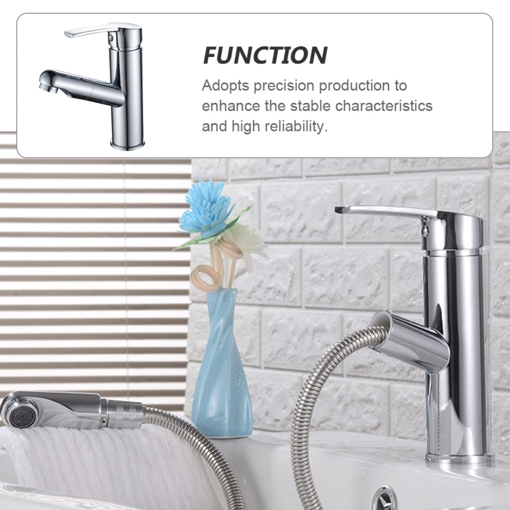 DOITOOL Stainless Steel Single Hole Pull Down Kitchen Faucet with Sprayer - Modern Waterfall Design for Sink, Bar, Laundry & Bathroom | Durable & Easy Install for Home & Commercial Use