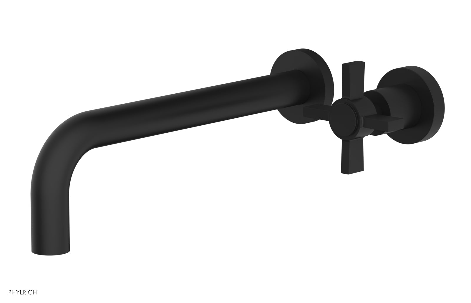 Basic 10 Single Handle Wall Lavatory Faucet Set with Cross Handle D132 16 - Perfect for Bathroom Sink, Powder Room, and Guest Bath Installation