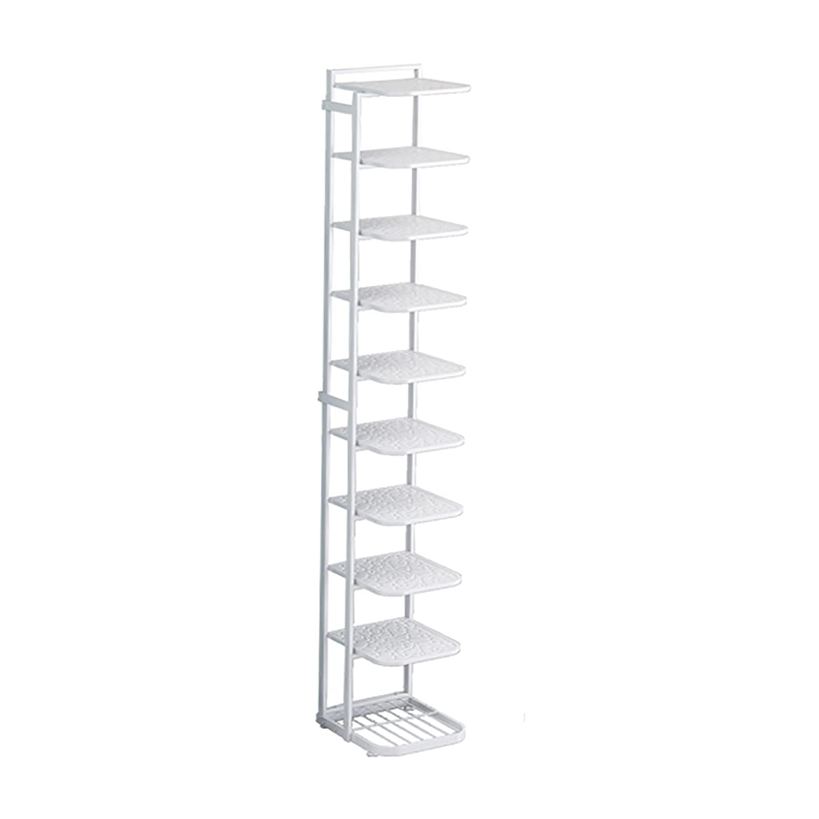 10-Tier Stackable Shoe Rack Organizer - Durable Metal Shoe Shelf Storage for 10 Pairs - Space Saving Shoe Tower (55.5