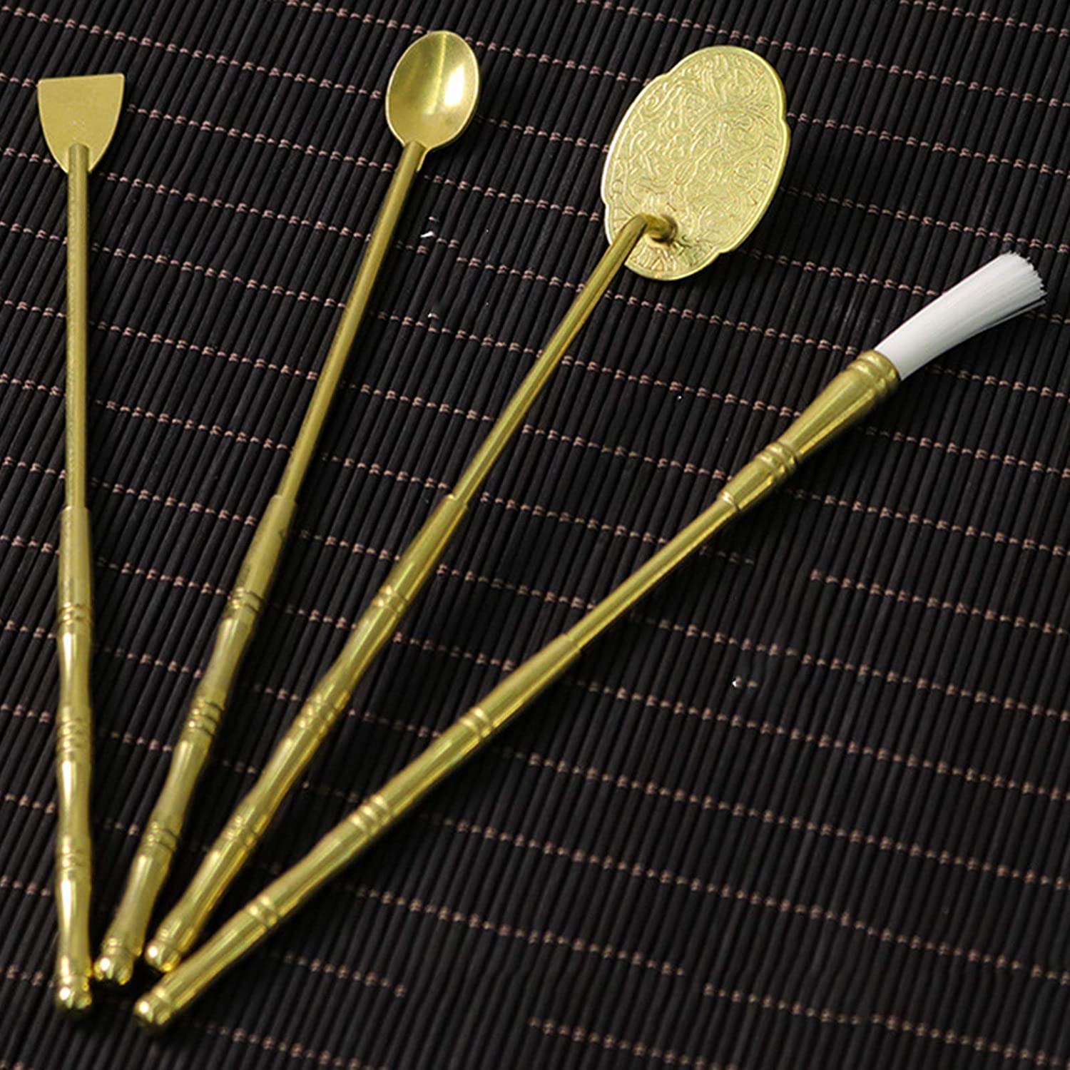 Premium 18-Piece Brass Incense Tools Set - Cone Press, Spoon, Shovel & Brush for Aromatherapy, Yoga & Meditation | Handcrafted Incense Making Kit for Spiritual Relaxation & Home Decor
