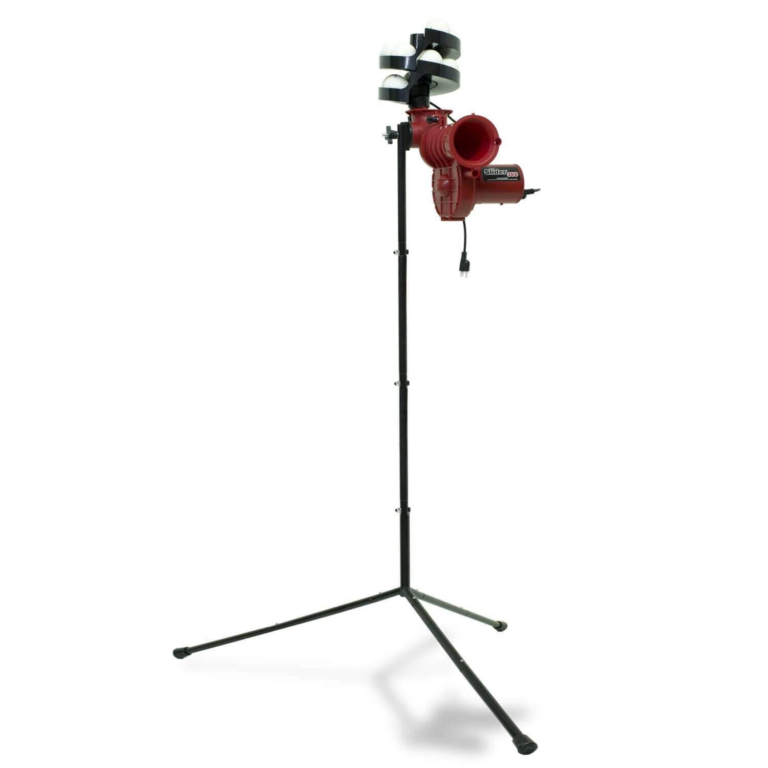 Heater Sports Slider Lite 360 Cricket Ball Bowling Machine - 110V Variable Speed Control, Automatic 12 Ball Feeder - Pitches Up to 80 MPH - Perfect for Cricket Training, Backyard Practice & Professional Coaching Sessions