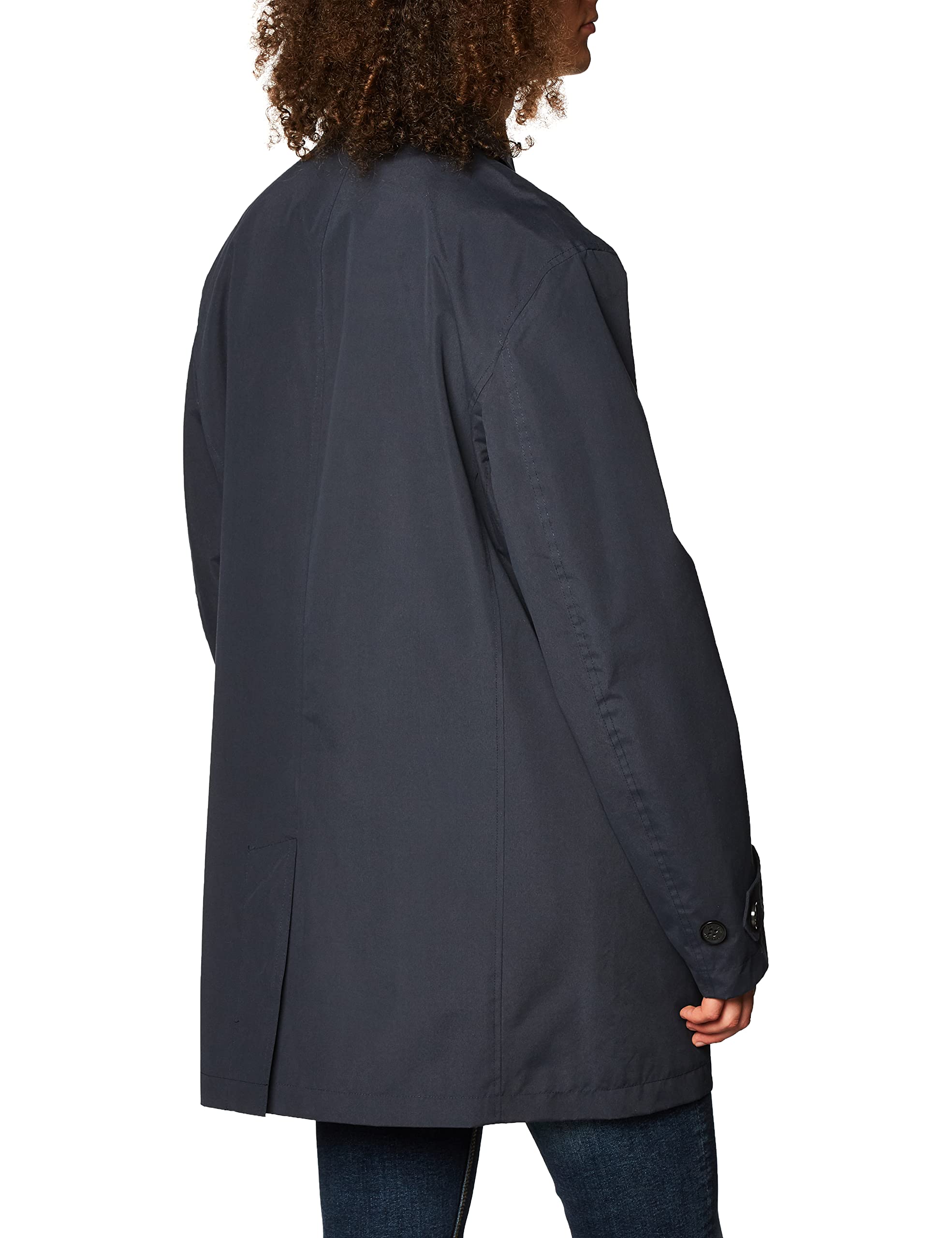 Cole Haan Men's Waterproof Stand Collar Rain Jacket - Lightweight Windbreaker for Outdoor Activities, Commuting & Travel