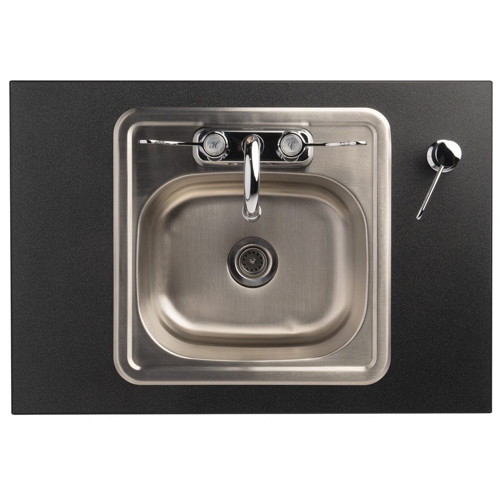 Ozark River Premier Deep Basin Portable Sink 38 Inch Height with Laminate Countertop - Stainless Steel Sink for Outdoor Camping, RV, and Off-Grid Living