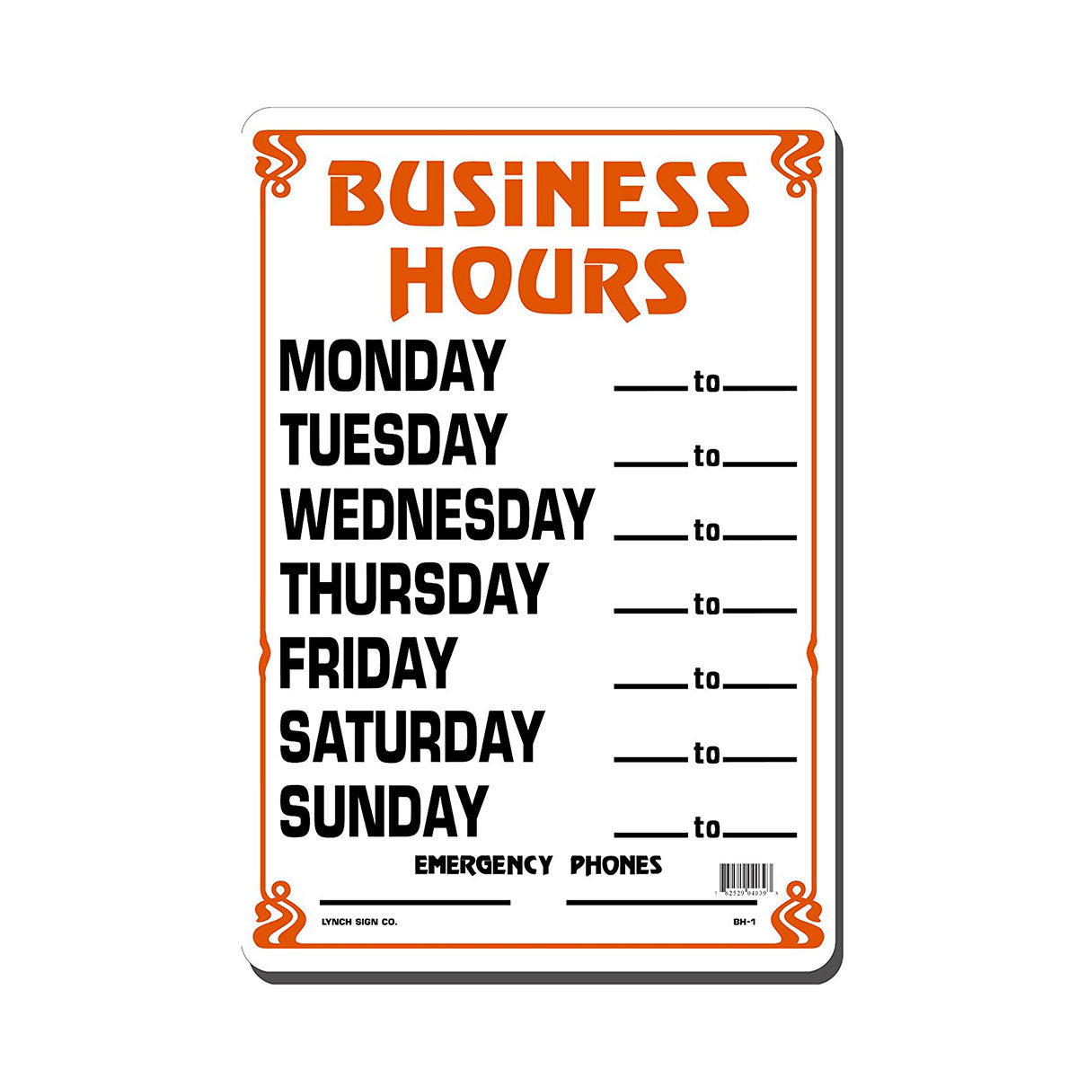 10 x 14 Business Hours Sign - Durable Acrylic Open/Closed Sign for Storefront, Office & Retail - Perfect for Restaurants, Shops & Small Businesses