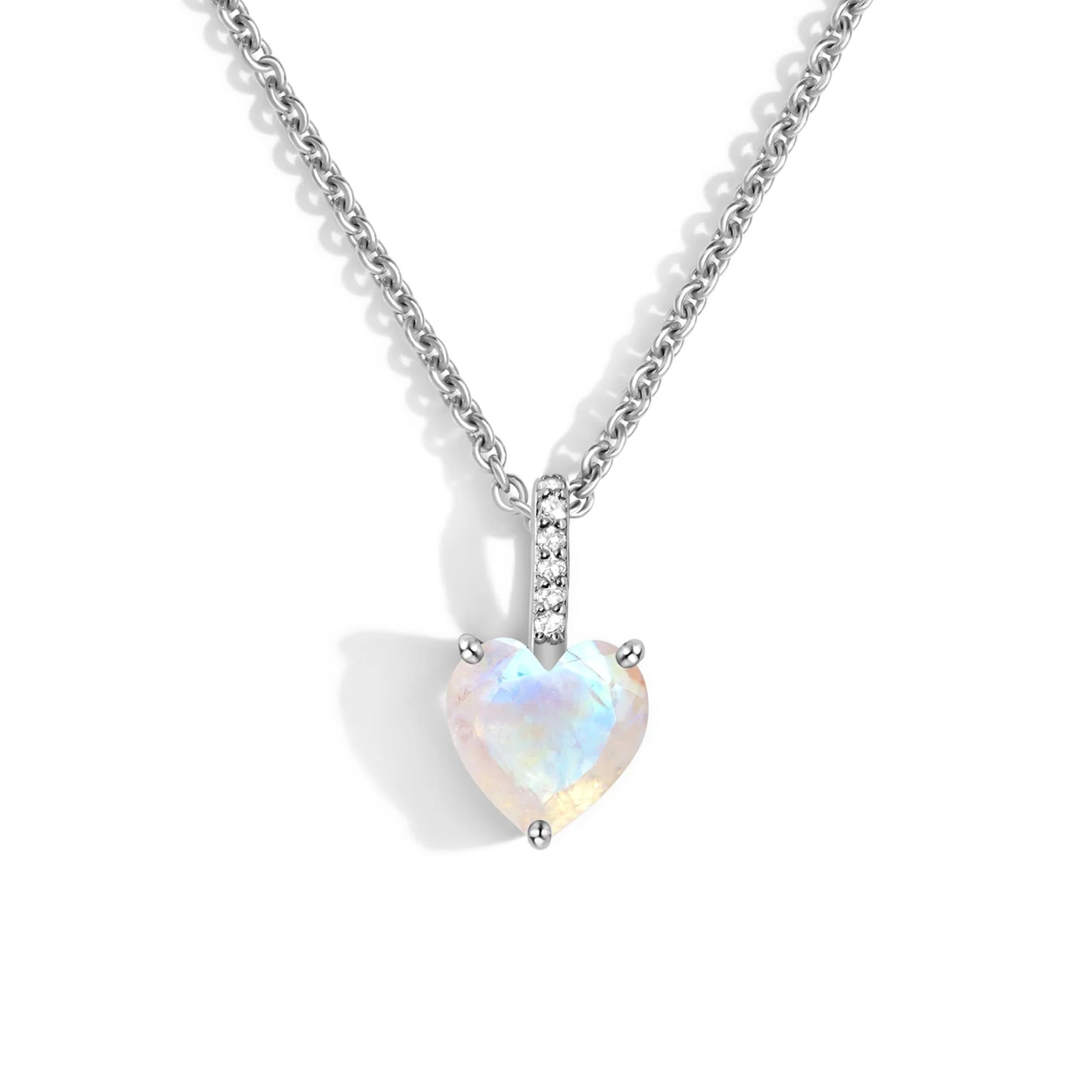 Moon Magic - Genuine Moonstone, Opal & Black Obsidian Necklaces in 925 Sterling Silver with 18K Rose/Yellow Gold - Elegant Moonstone Jewelry for Women | Perfect for Spiritual Healing, Meditation & Boho Fashion