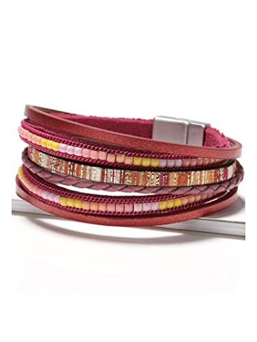 C6:small gold bracelets for women(red)
