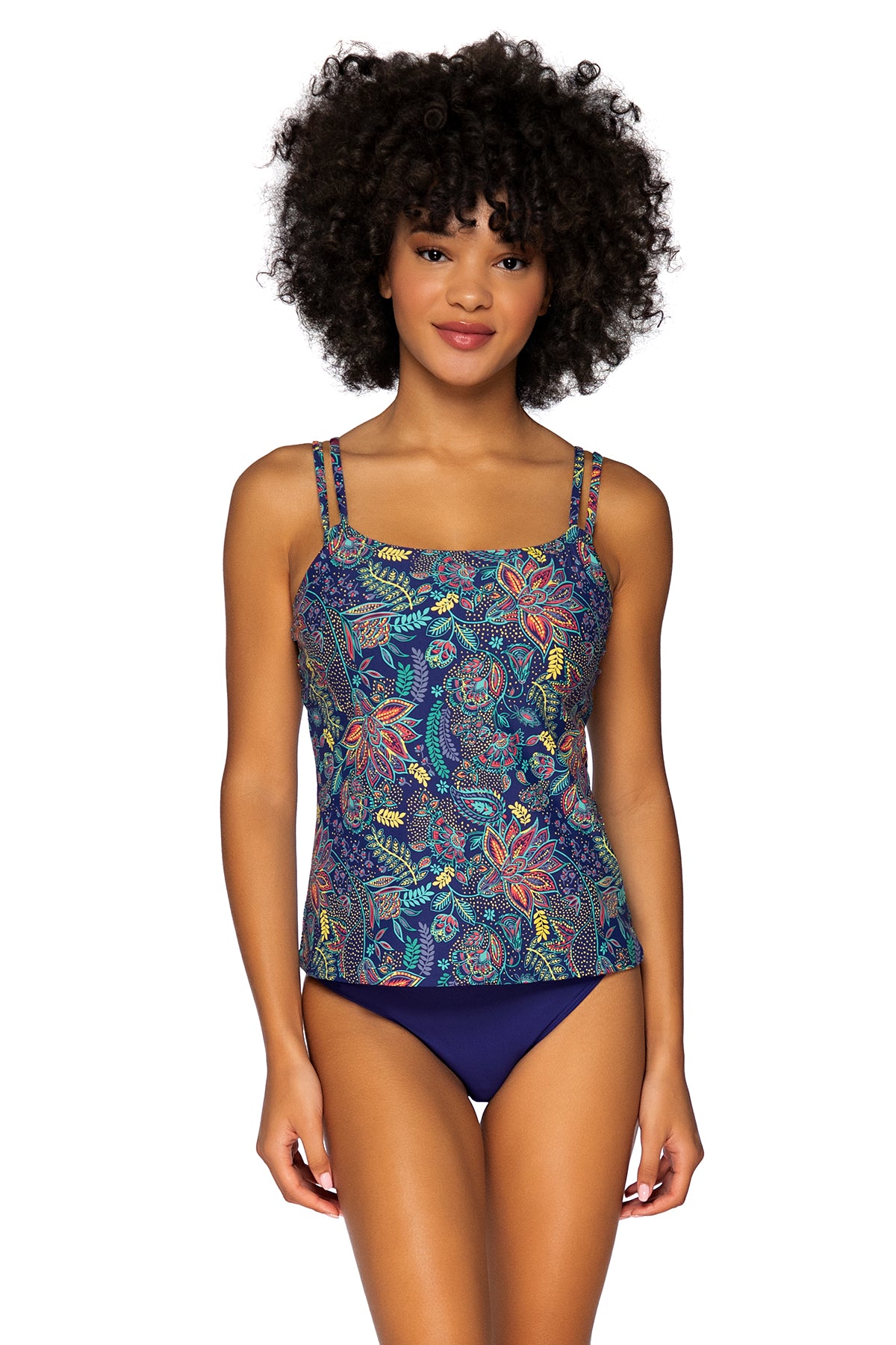 Taylor Women's Floral Print Tankini Swimsuit - Stylish Two-Piece Bathing Suit for Beach, Pool & Summer Vacations