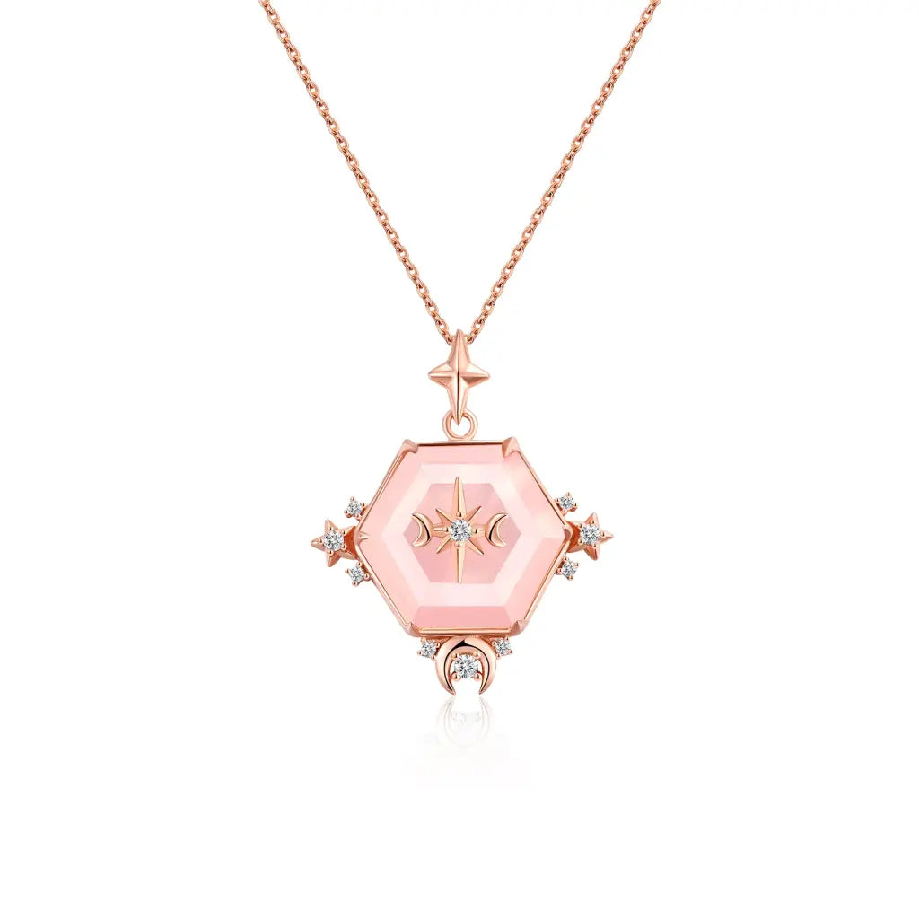 Aphrodite Rose Quartz Pendant Necklace - Natural Healing Crystal Jewelry for Love & Harmony - Perfect for Meditation, Gifts & Spiritual Healing
