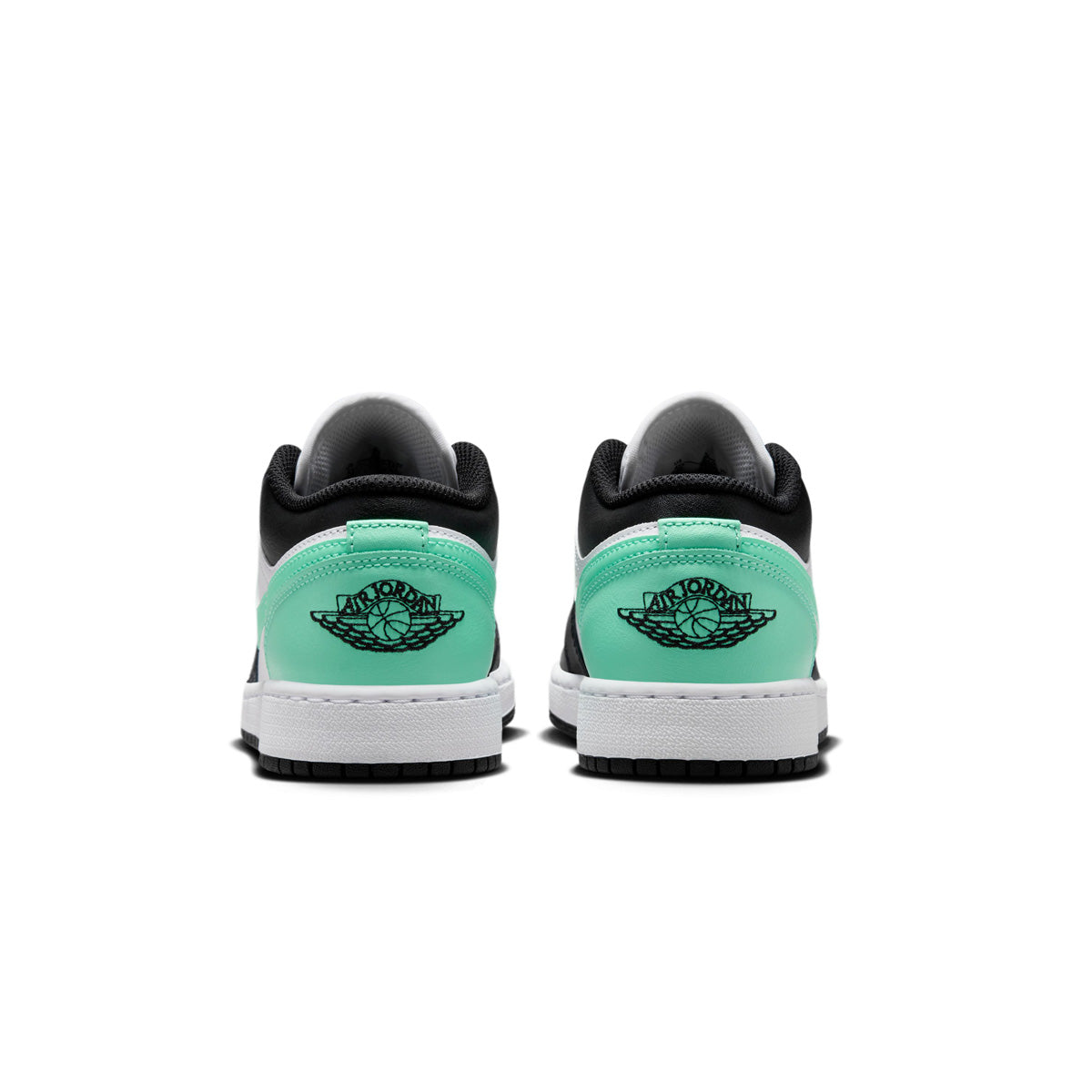 Kids Air Jordan 1 Low 'White Green Glow' Sneakers - Boys & Girls Basketball Shoes for Casual Wear & Sports - Perfect for School, Playground & Street Fashion