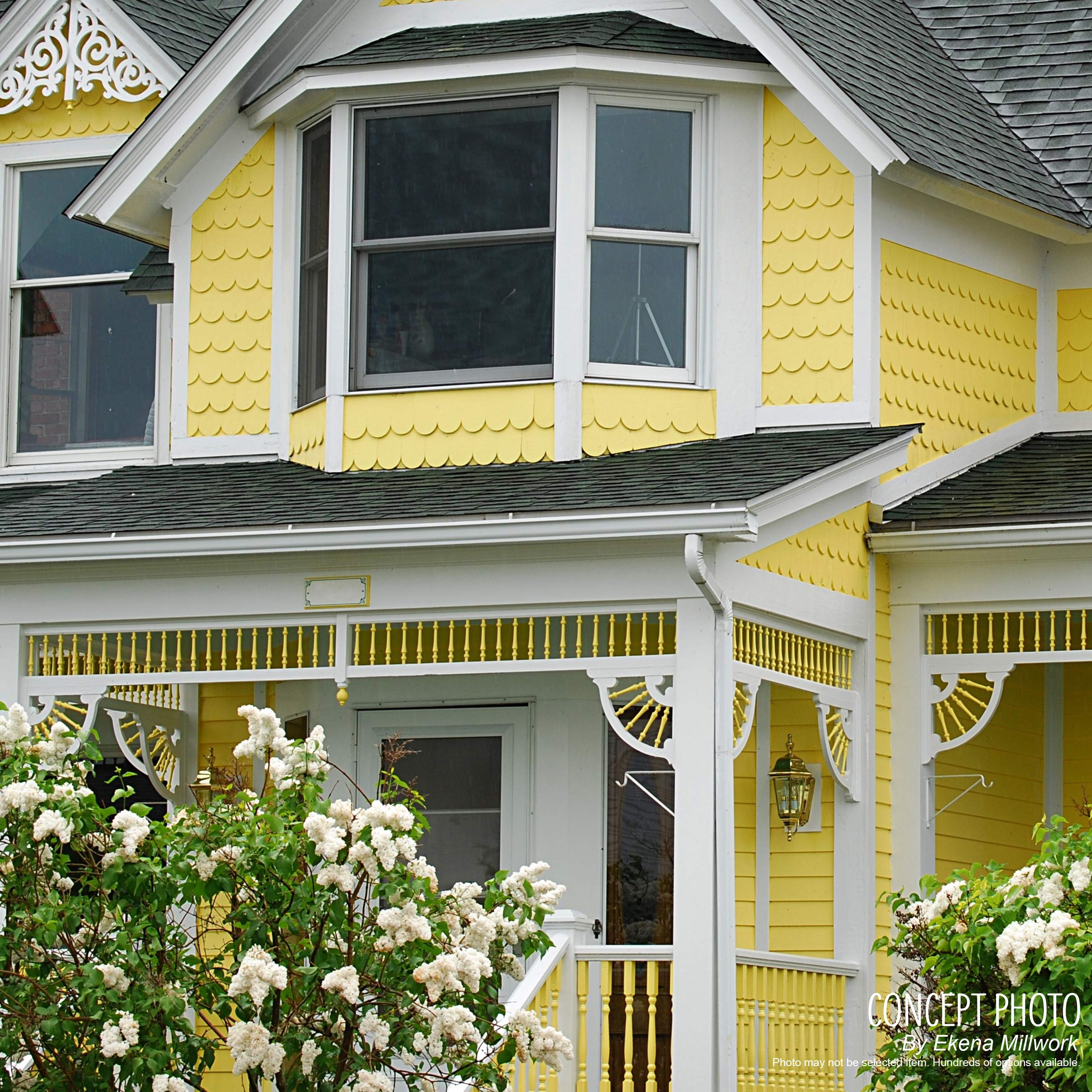 Ekena Millwork BKTP01X06X10WW Wagon Wheel Architectural Grade PVC Brackets - 5/8