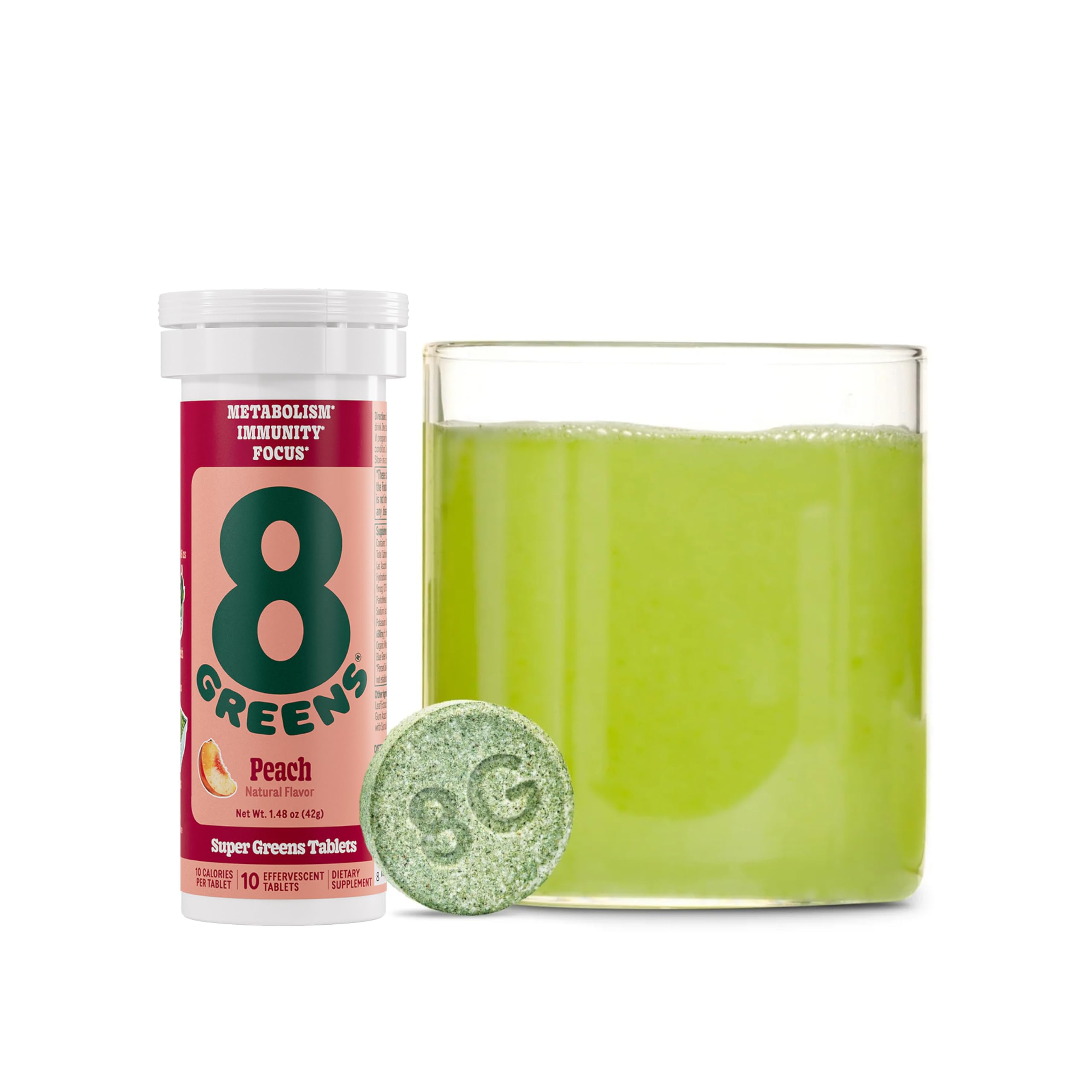 8Greens Supergreens Tablets - Organic Superfood Supplement with Aloe Vera, Spirulina & Chlorella for Metabolism, Immunity & Focus | Effervescent Daily Greens Powder Tablets (10 Servings) - Perfect for Busy Professionals & Health-Conscious Individuals