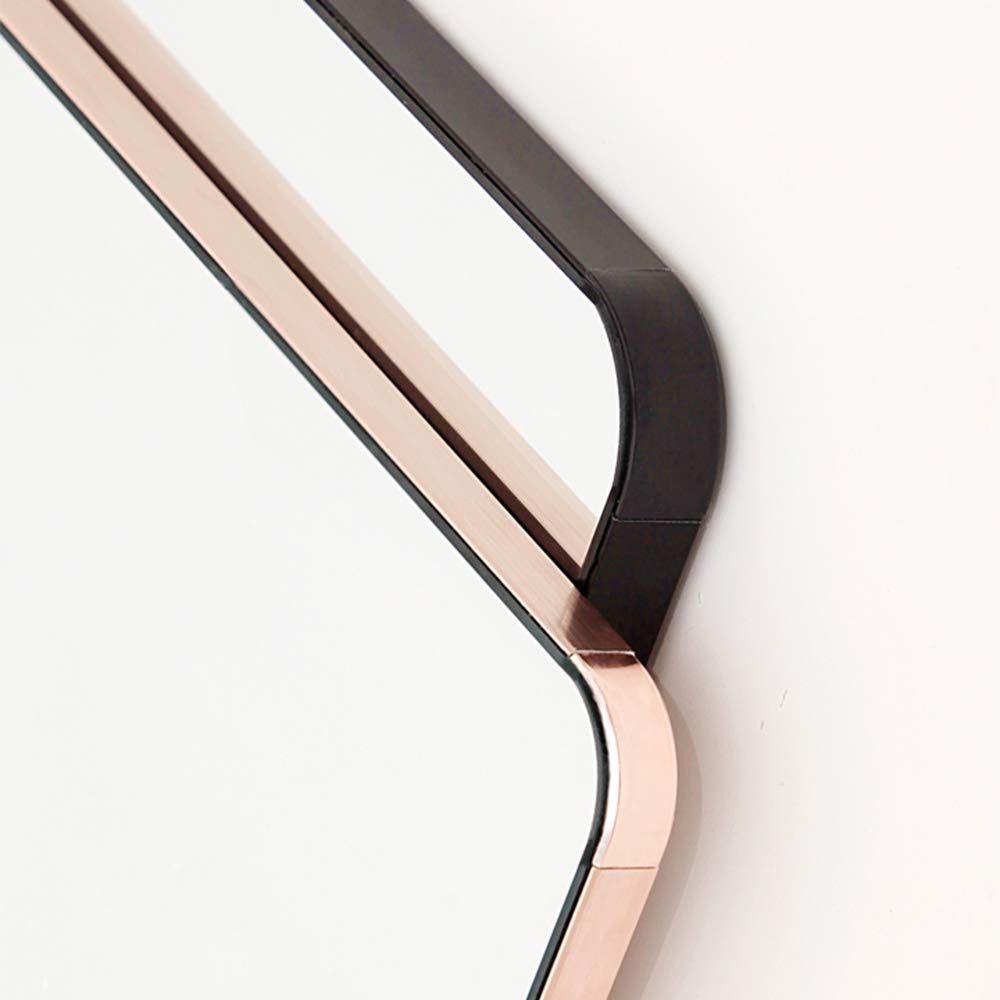 Retractable Full-Length Mirror for Closet - Push-Pull Folding Sliding Rotating Dressing Mirror with Invisible Pull-Out Design (Black/Gold, 8040/9040/10040/1104) - Perfect for Bedroom, Walk-in Closet & Vanity Area